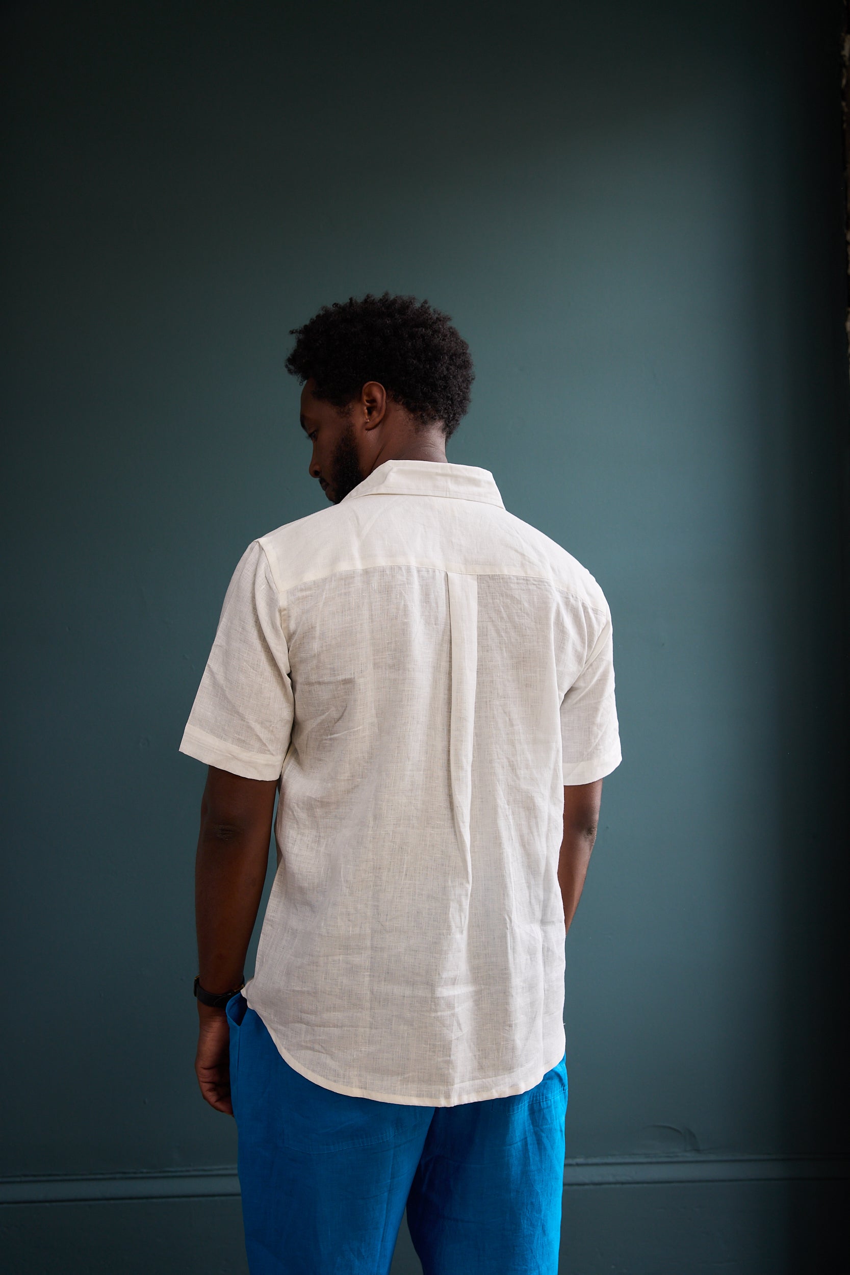 Classic Short Sleeve Linen Button Down Shirt