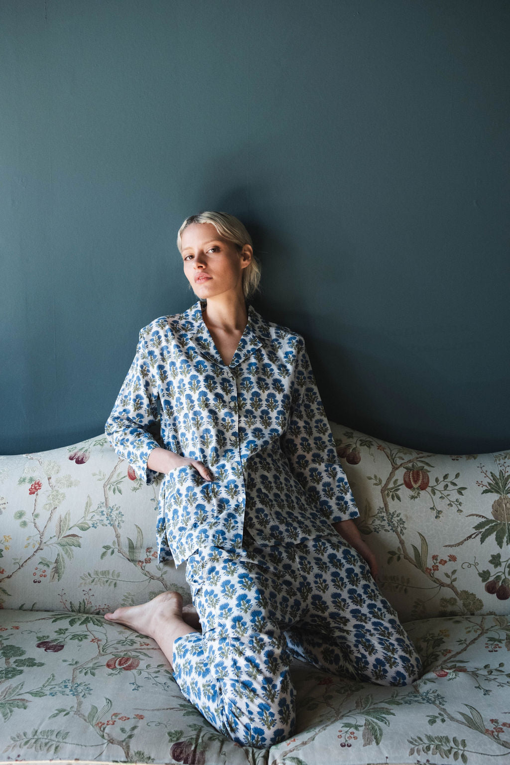 Block Printed Muslin Oversized Pajama Set