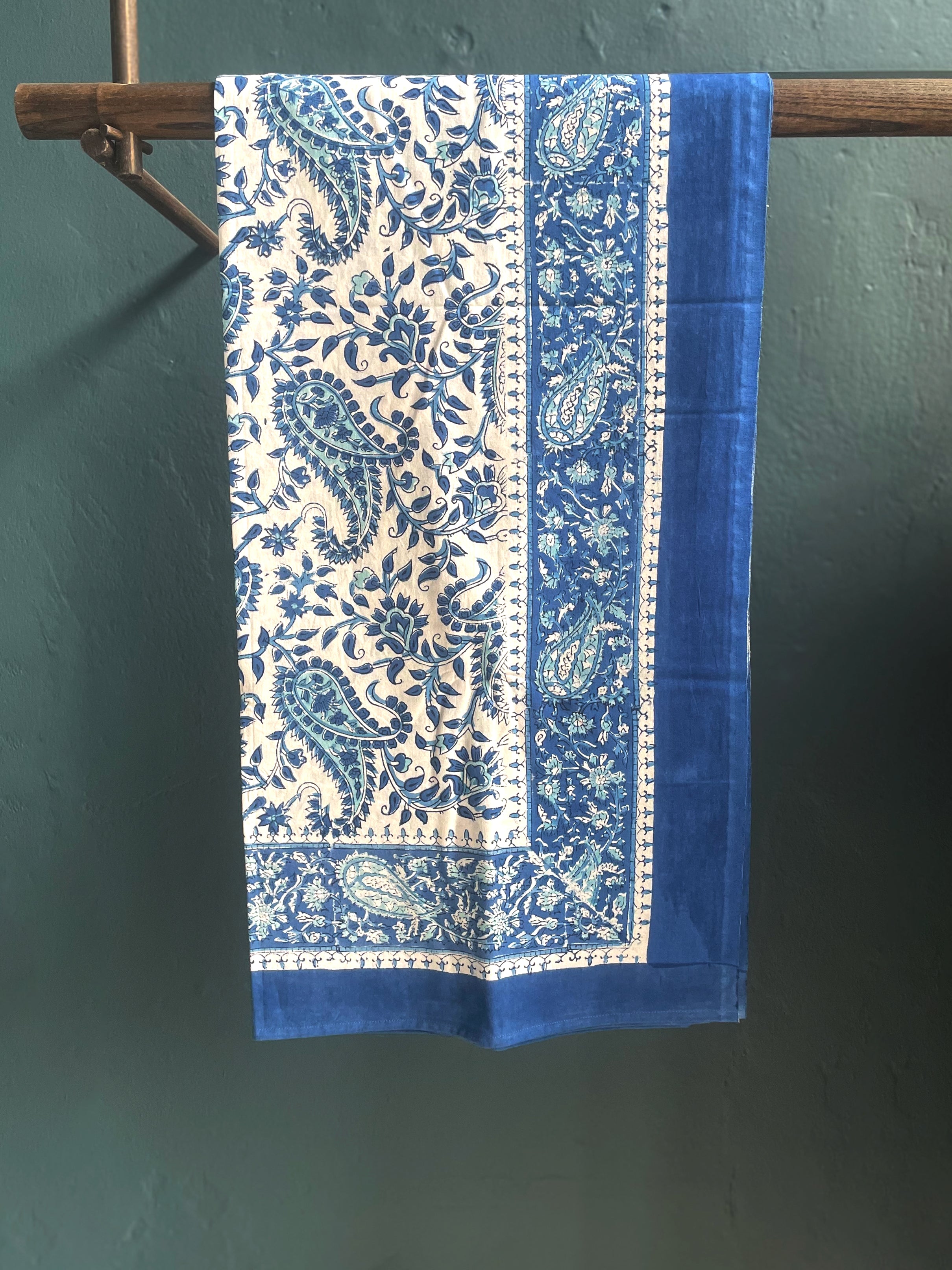 Block Printed Tablecloth Royal Flora
