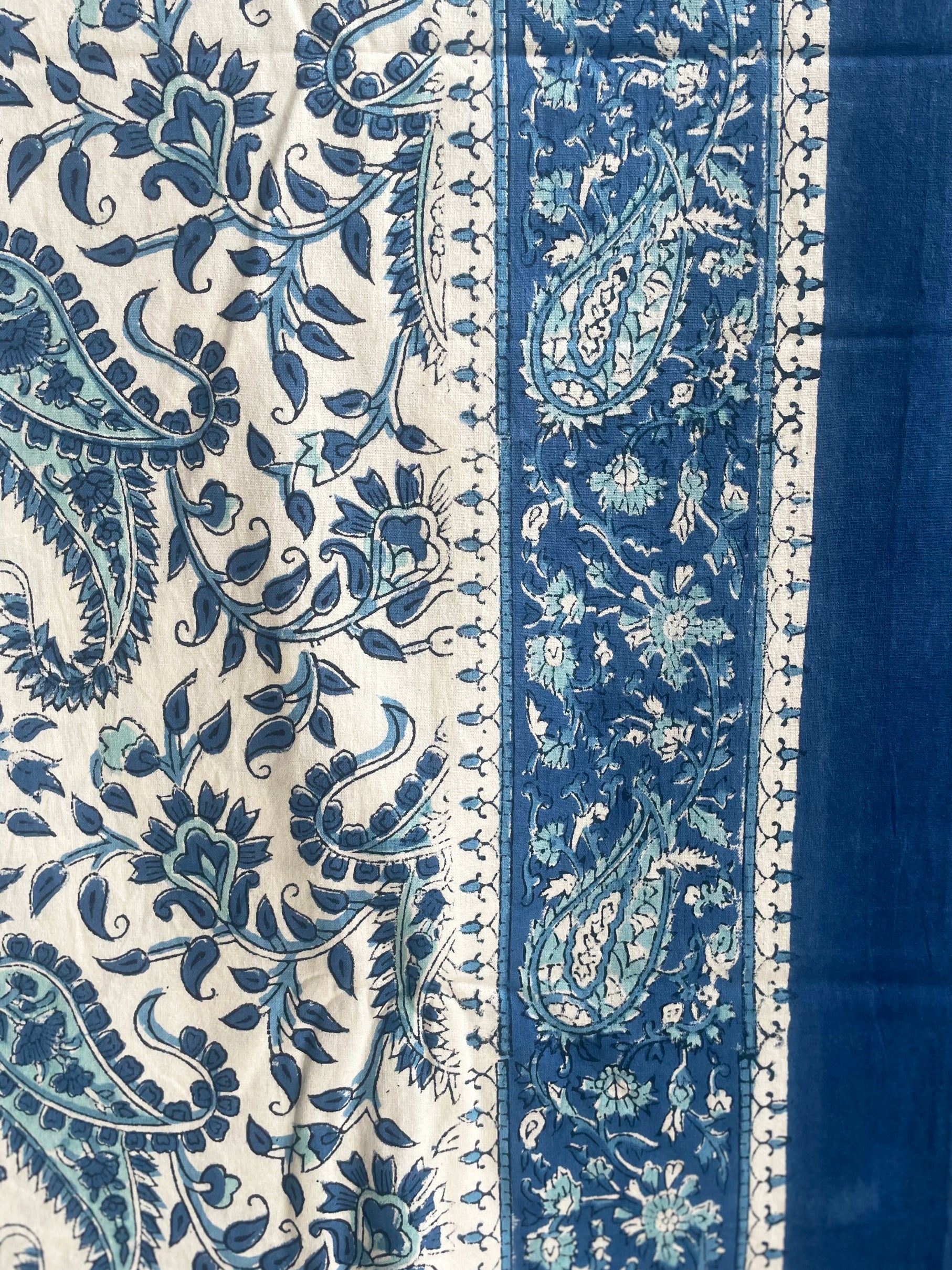Block Printed Tablecloth Royal Flora
