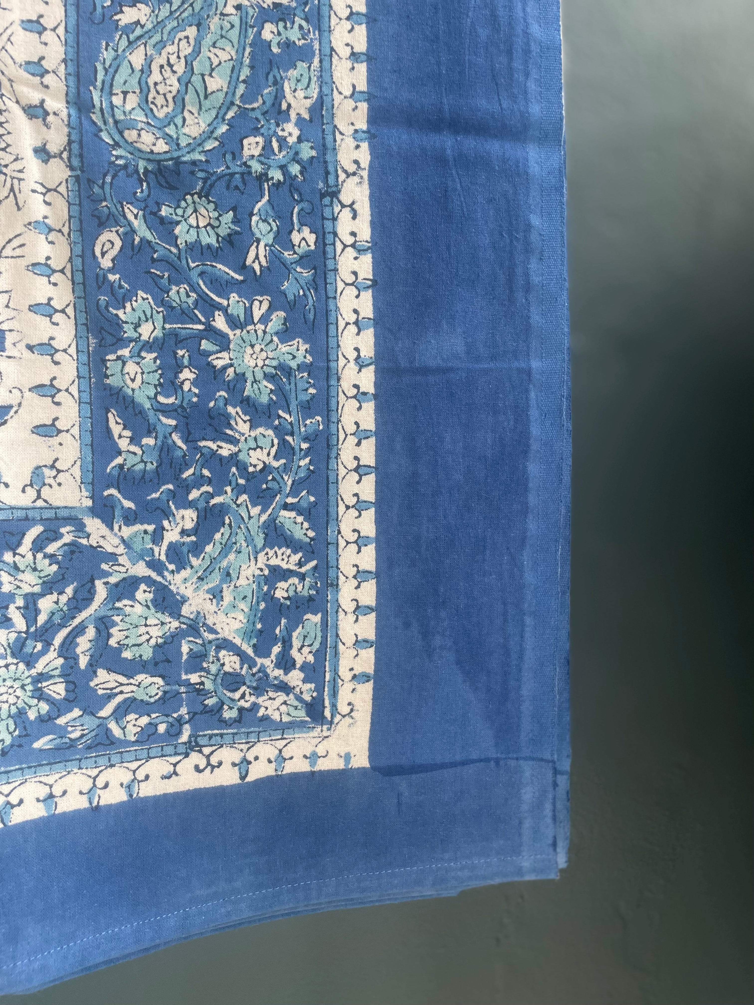 Block Printed Tablecloth Royal Flora