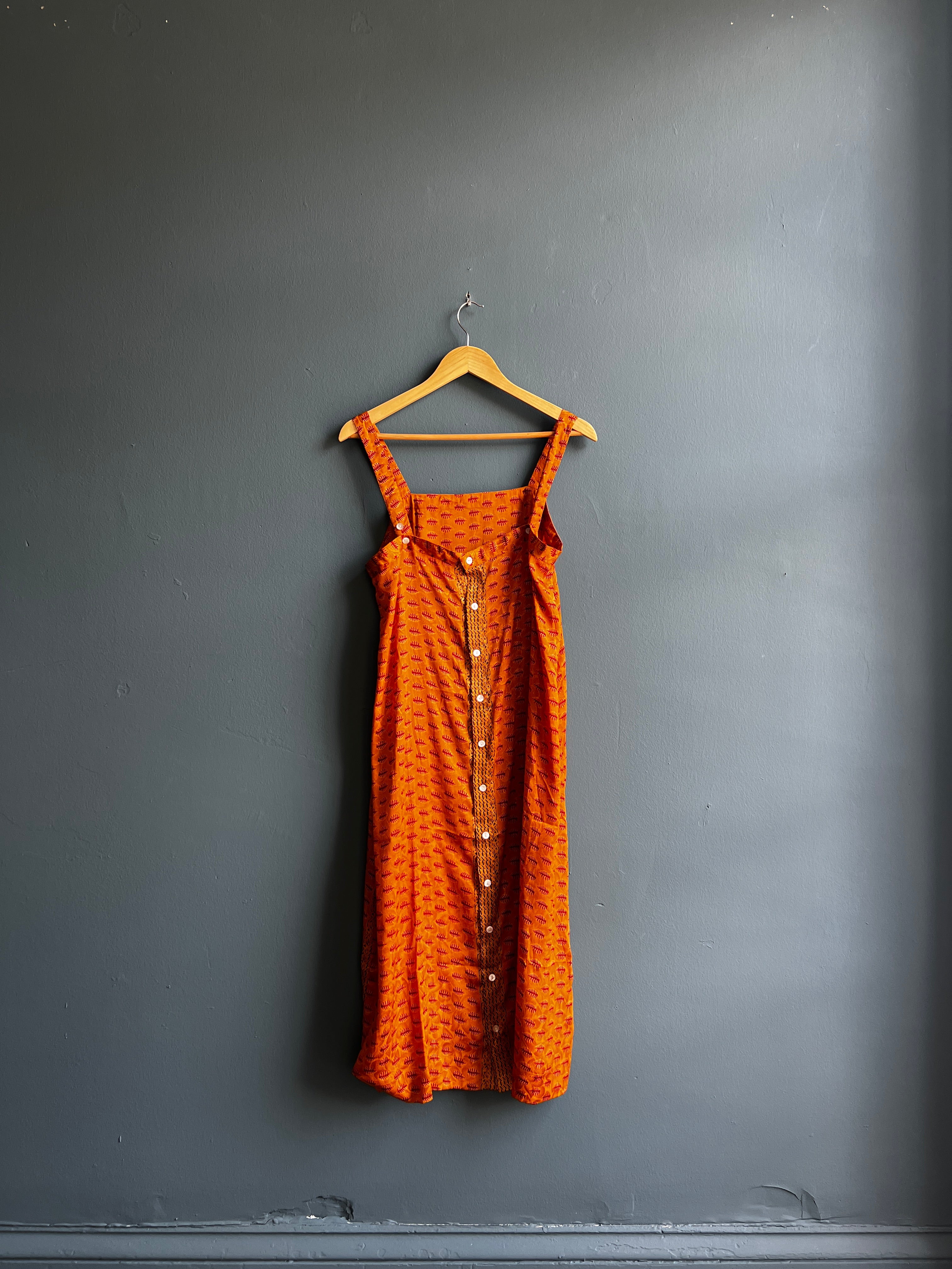 Recycled Sari Button Back Dress
