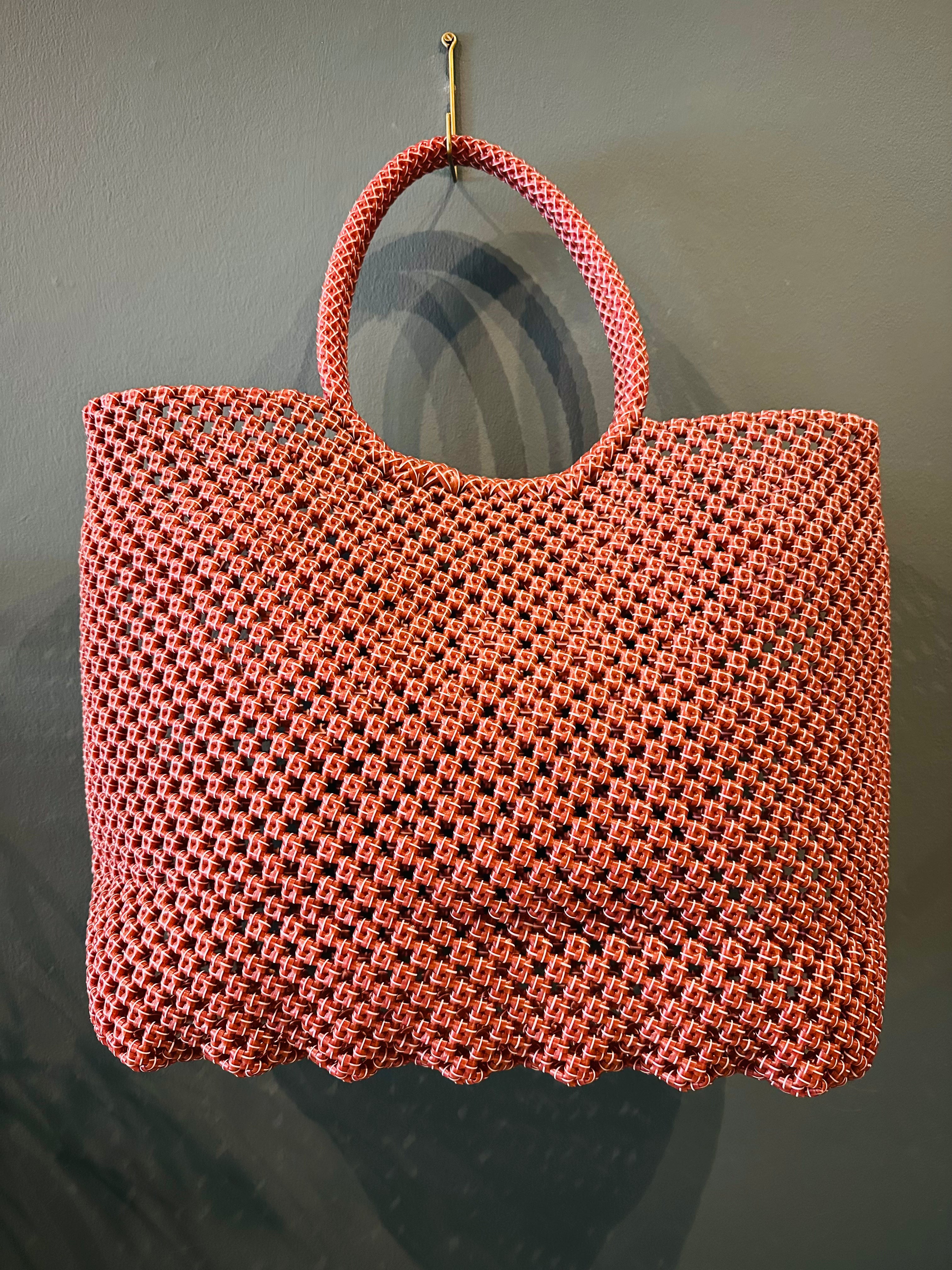 Recycled Plastic Large Woven Tote