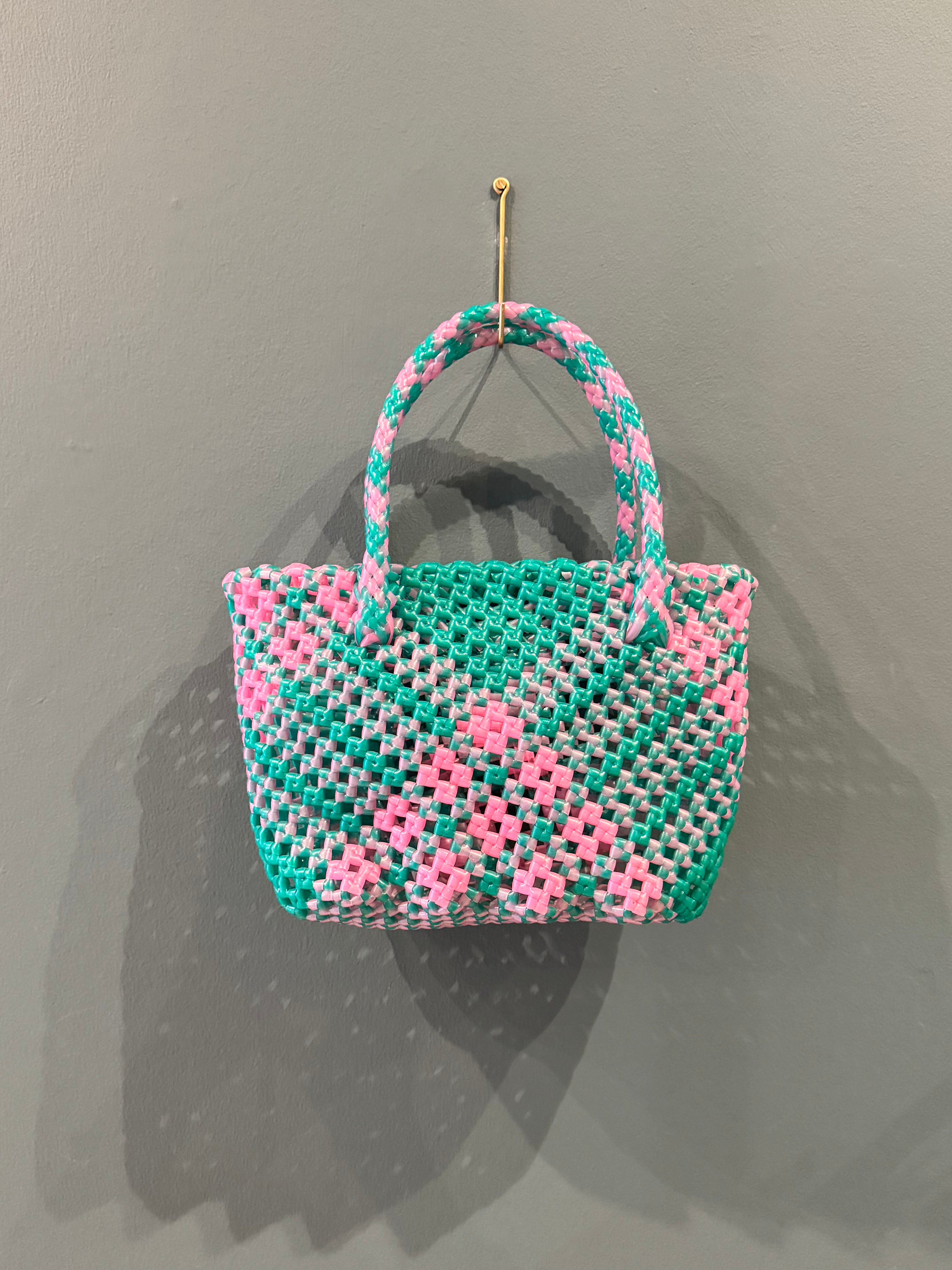 Recycled Plastic Small Woven Tote