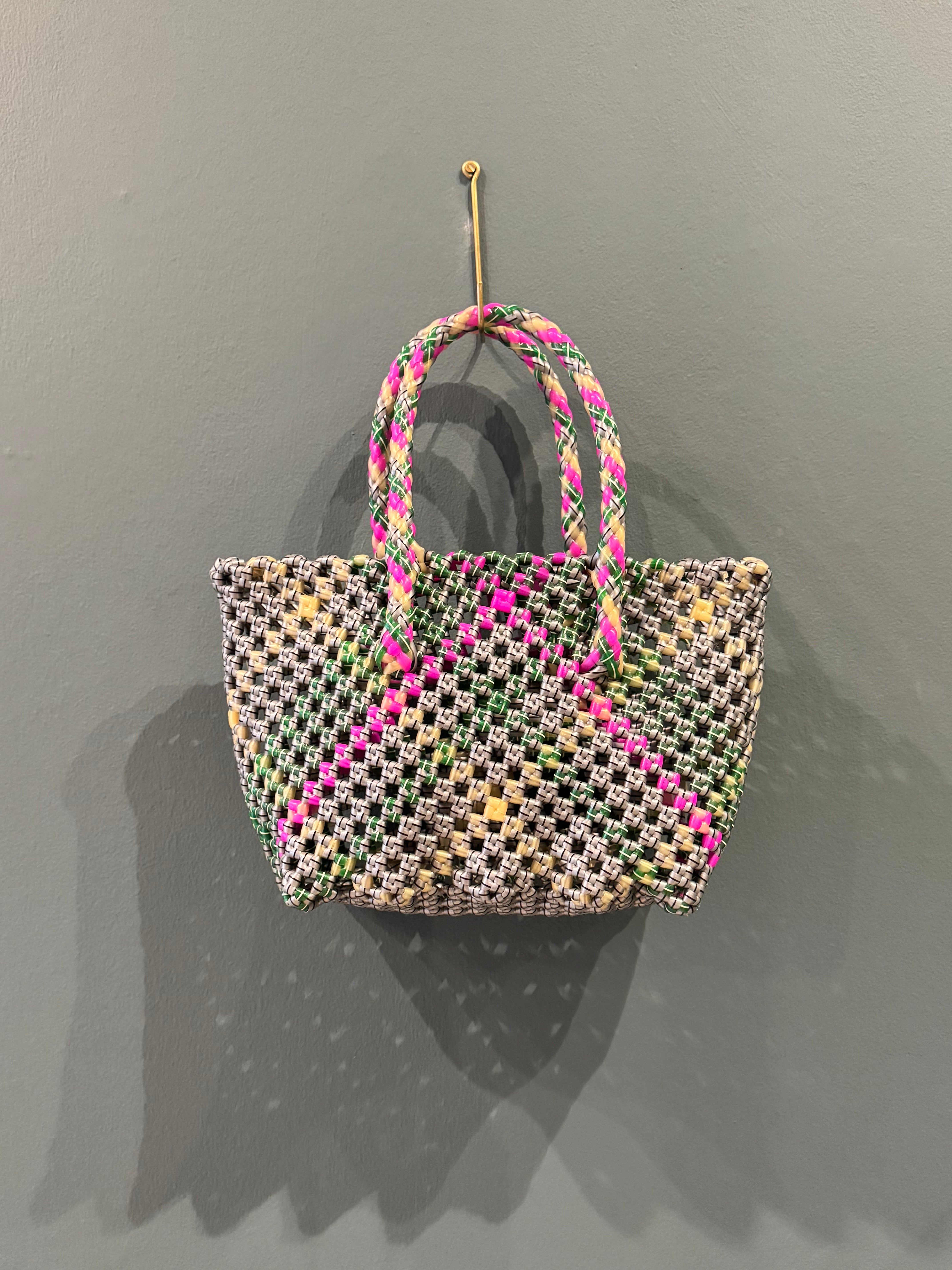 Recycled Plastic Small Woven Tote