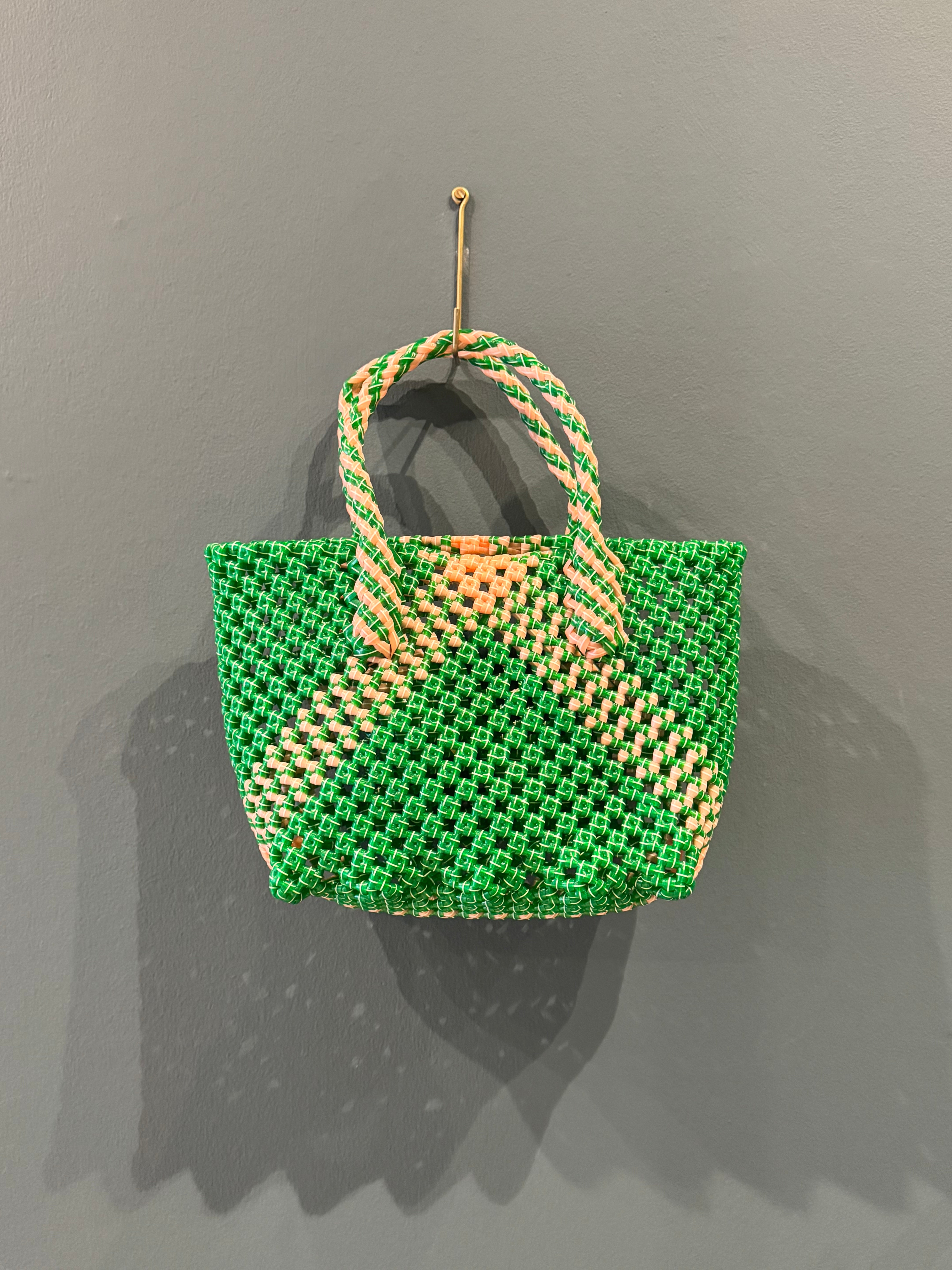 Recycled Plastic Small Woven Tote