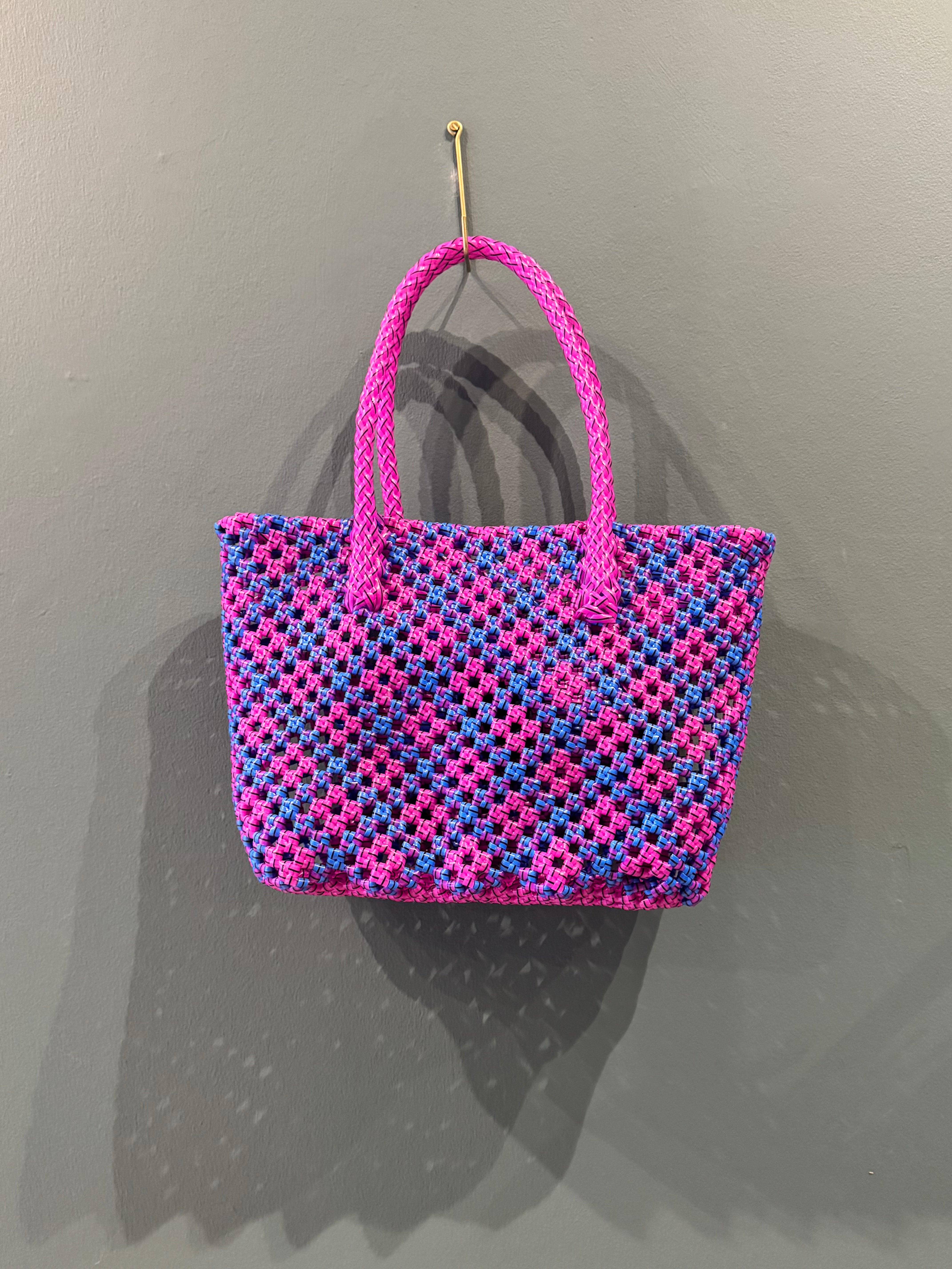 Recycled Plastic Small Woven Tote