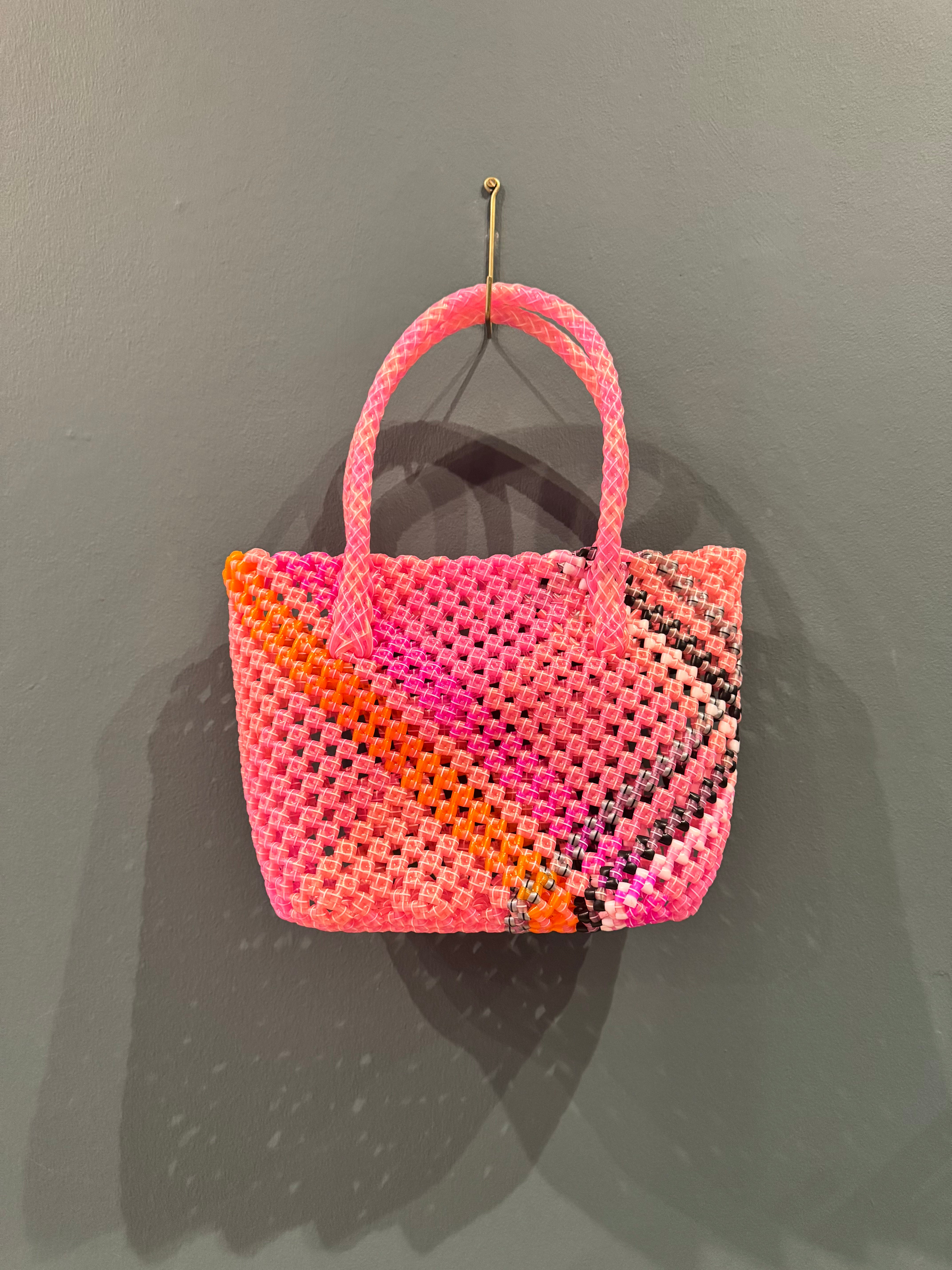 Recycled Plastic Small Woven Tote