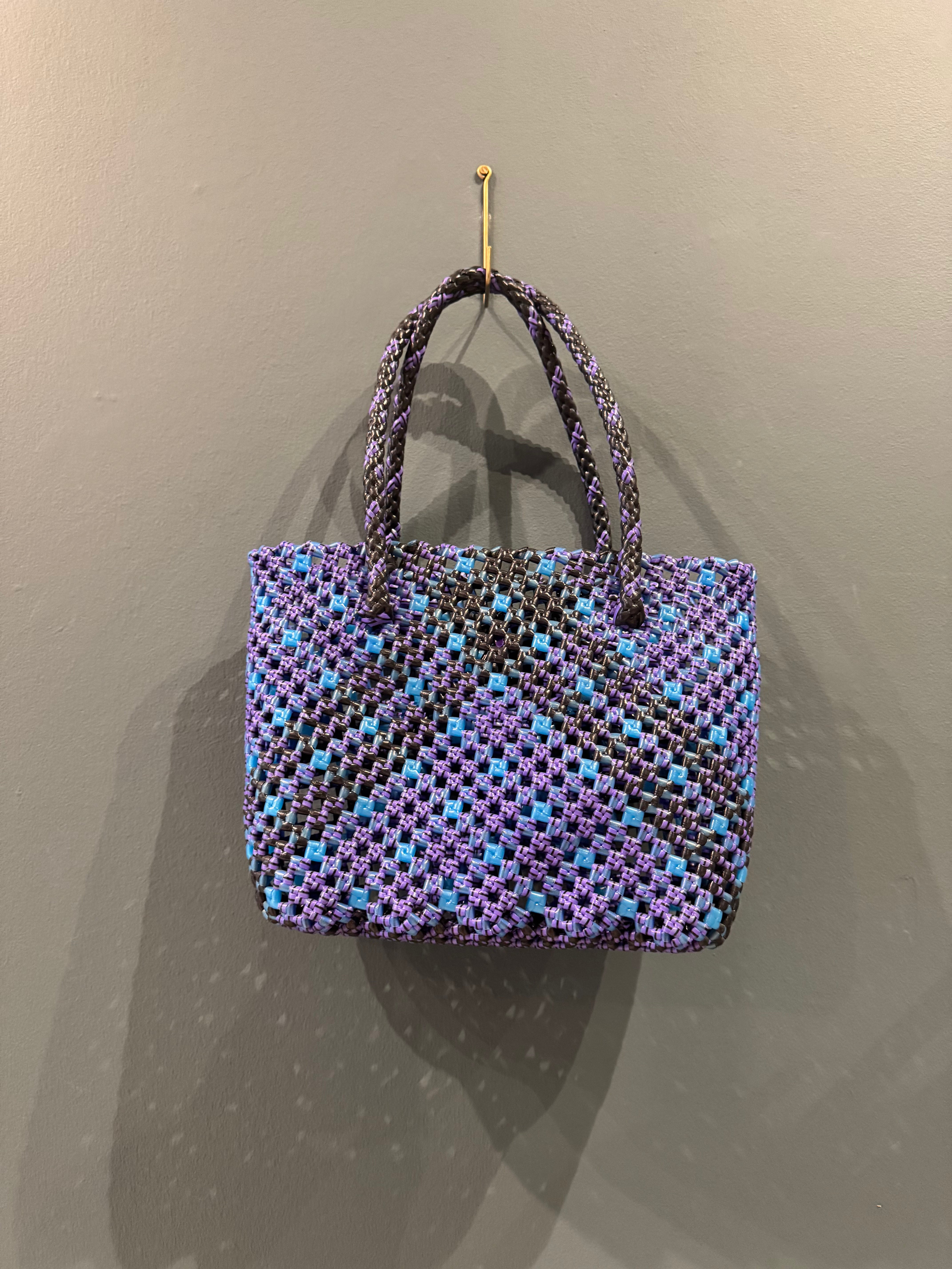 Recycled Plastic Small Woven Tote