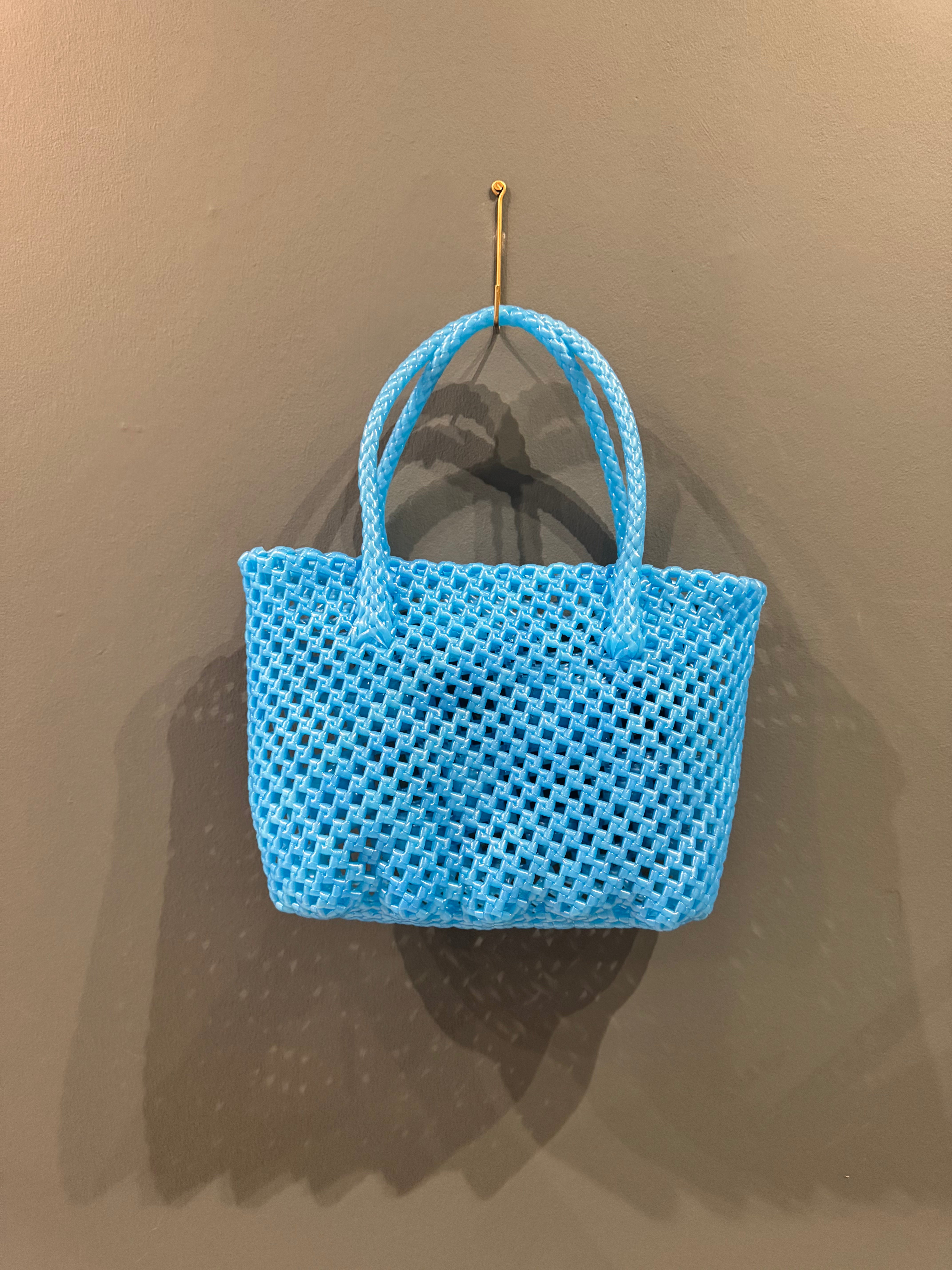 Recycled Plastic Small Woven Tote