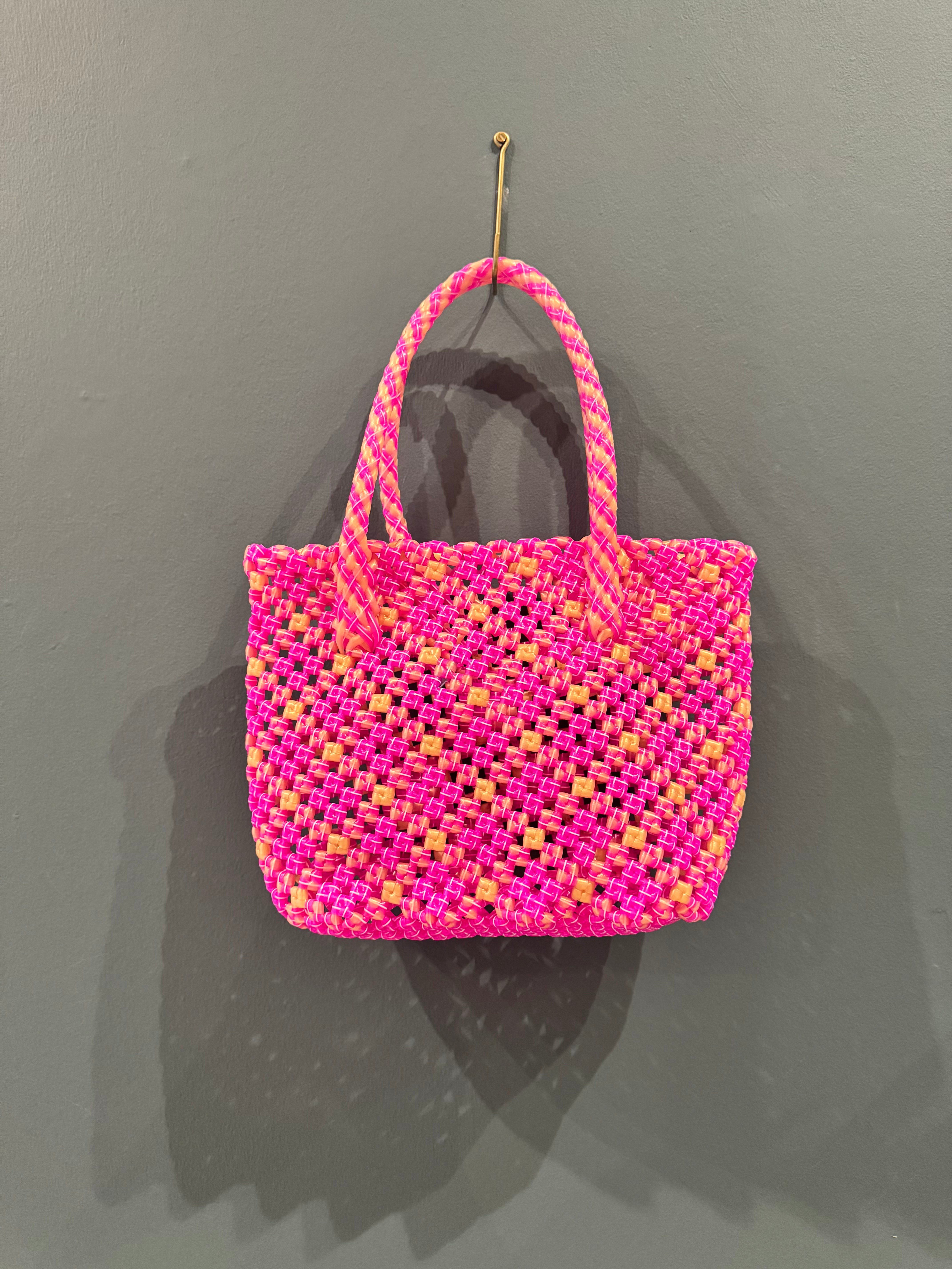 Recycled Plastic Small Woven Tote