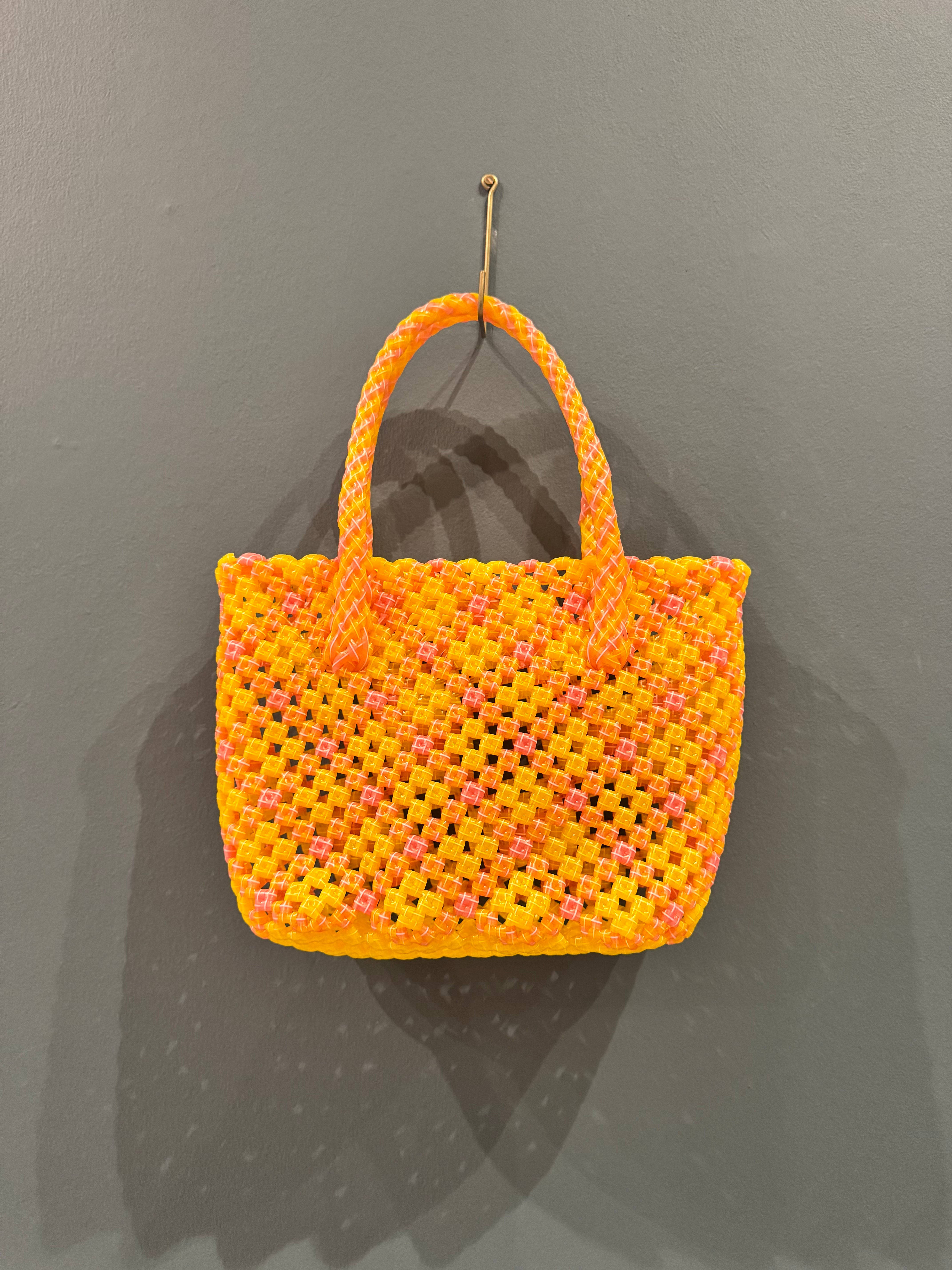 Recycled Plastic Small Woven Tote