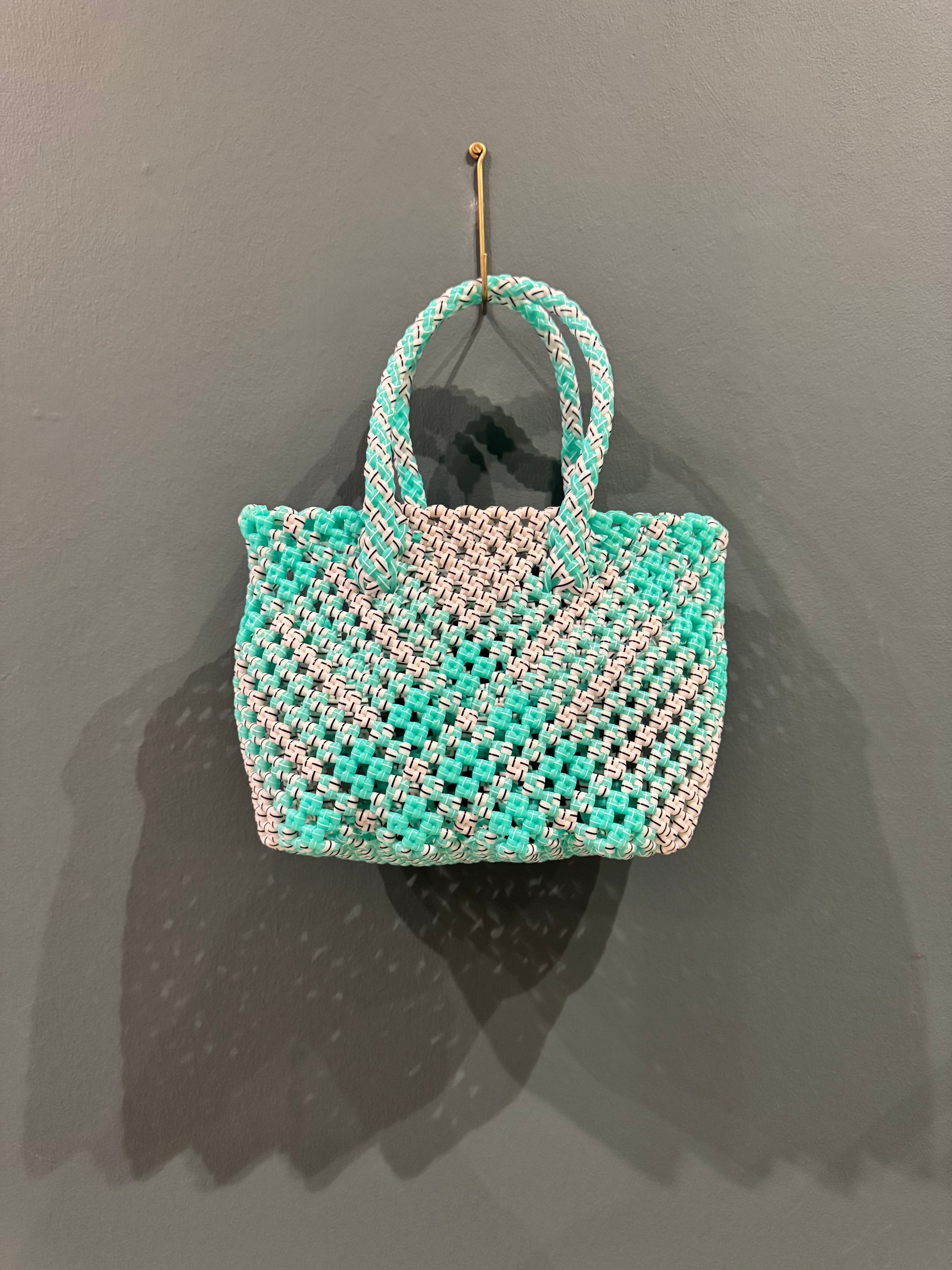 Recycled Plastic Small Woven Tote