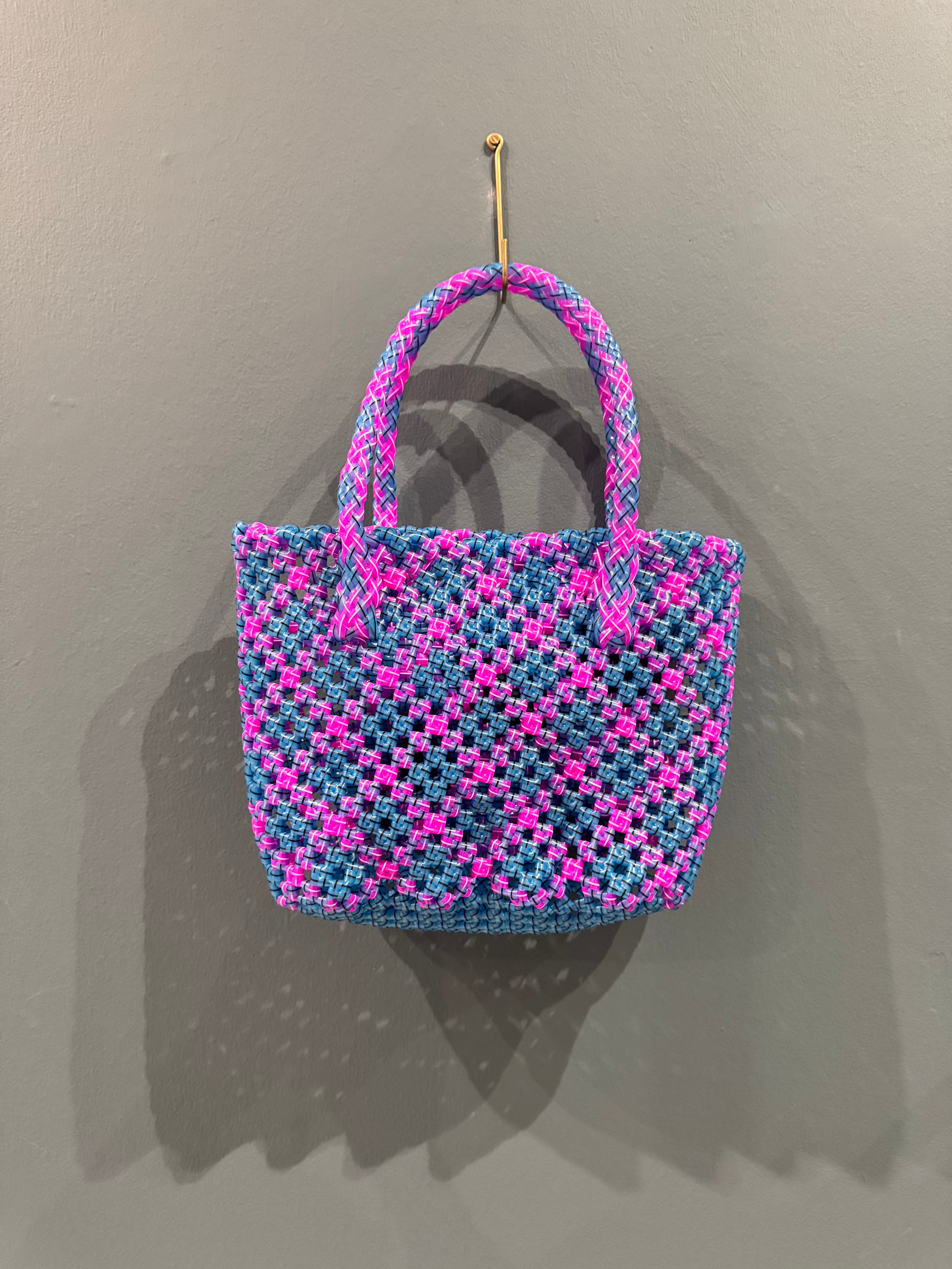 Recycled Plastic Small Woven Tote