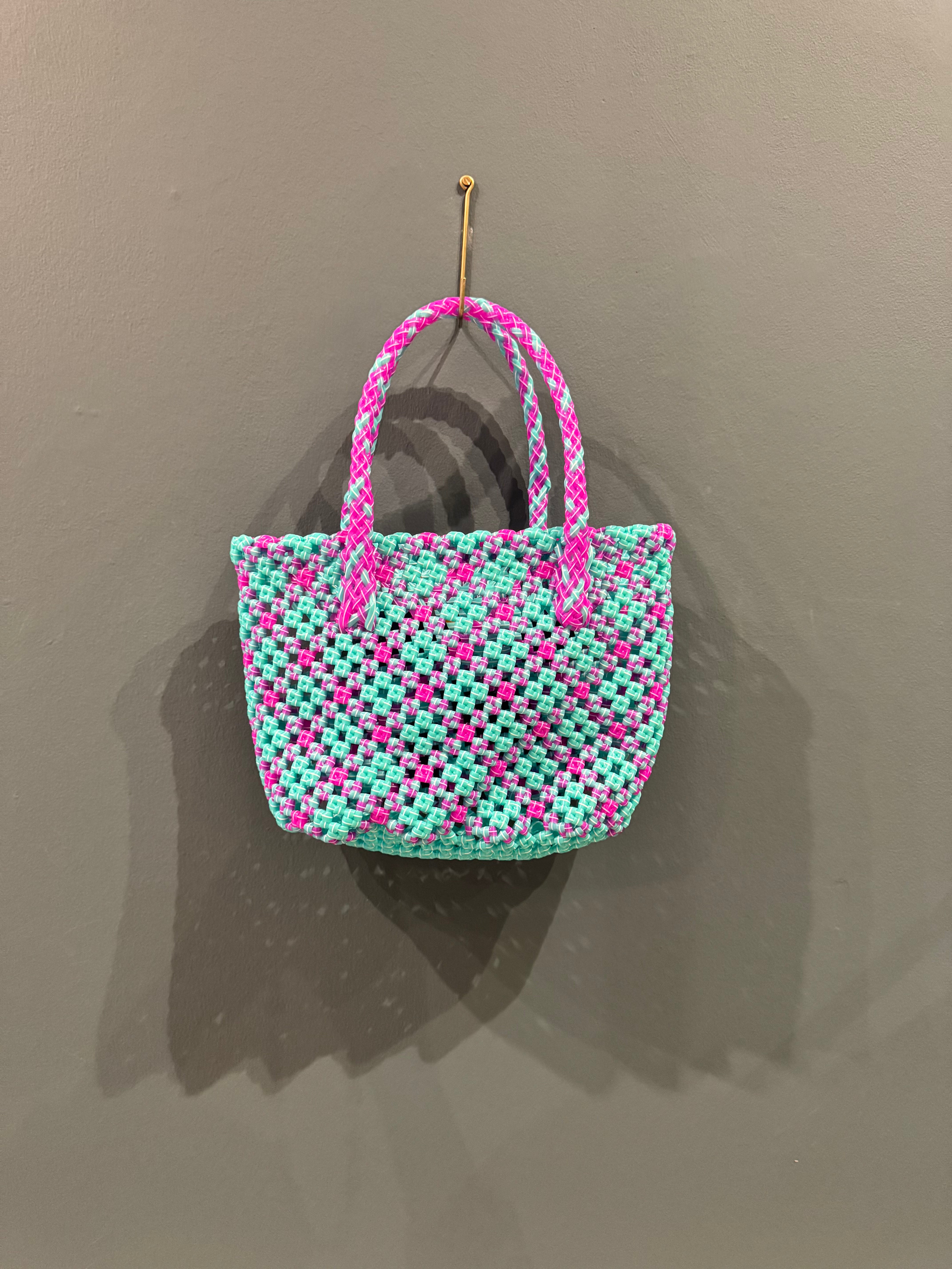 Recycled Plastic Small Woven Tote