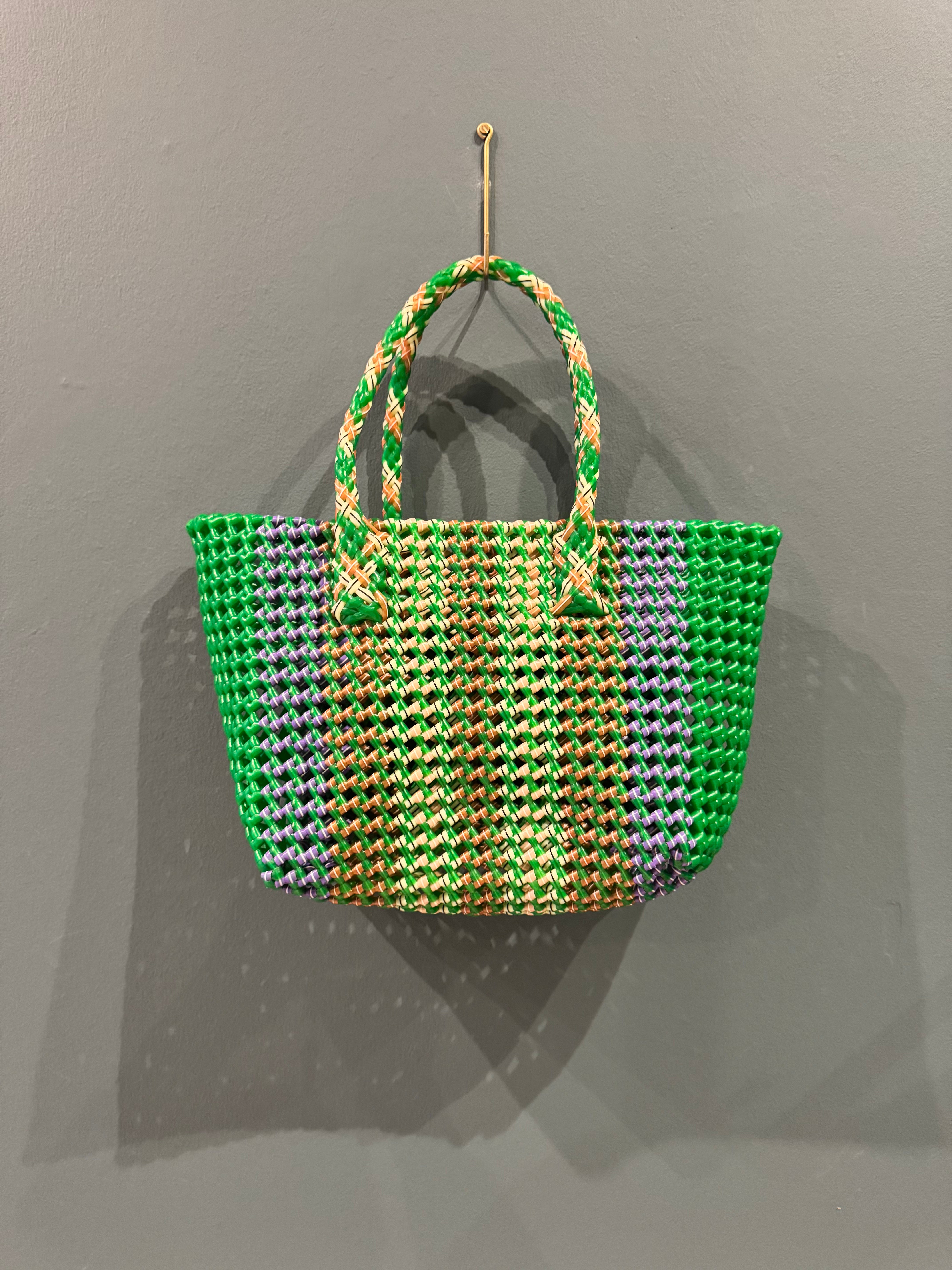Recycled Plastic Small Woven Tote