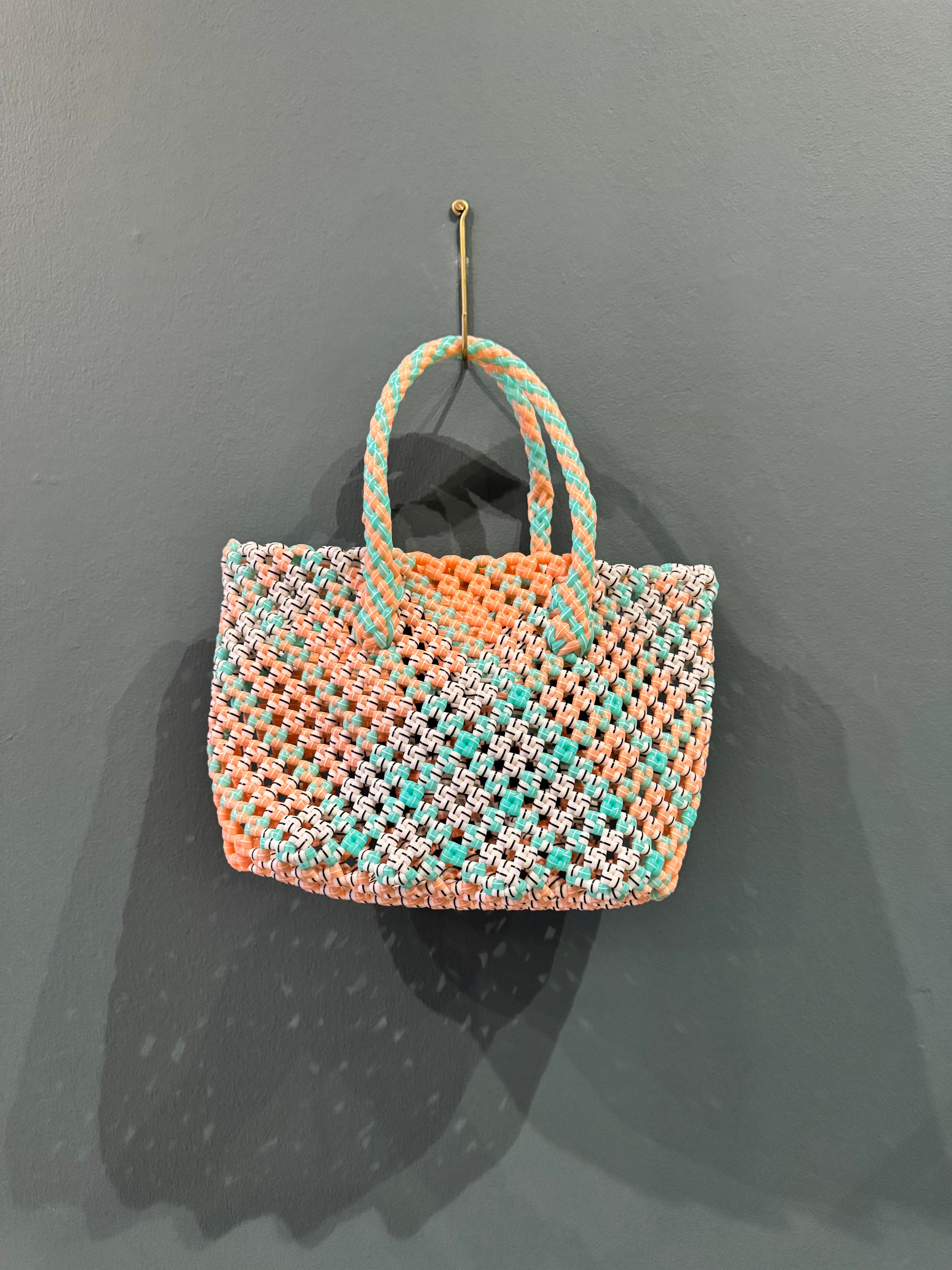 Recycled Plastic Small Woven Tote
