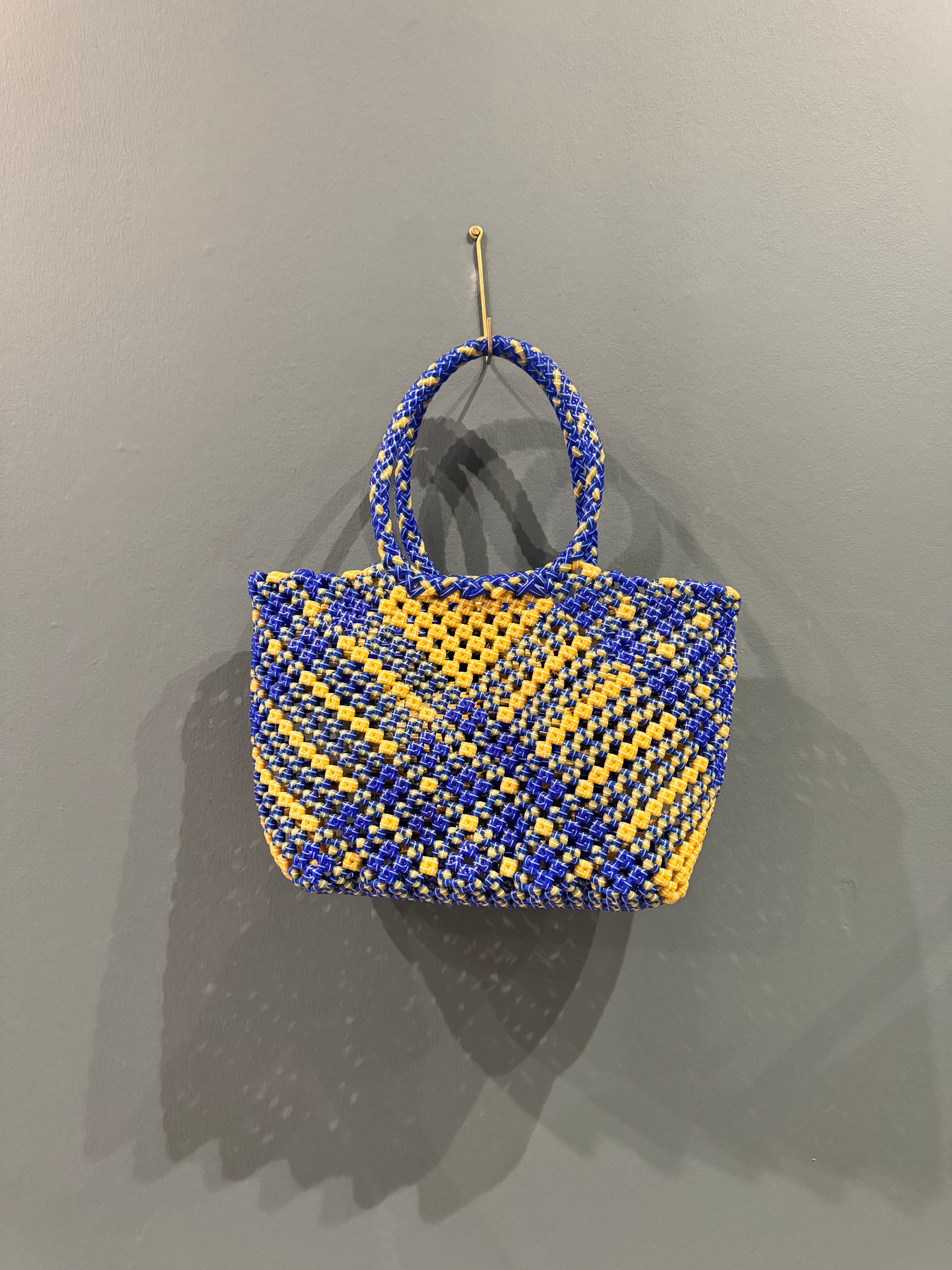 Recycled Plastic Small Woven Tote