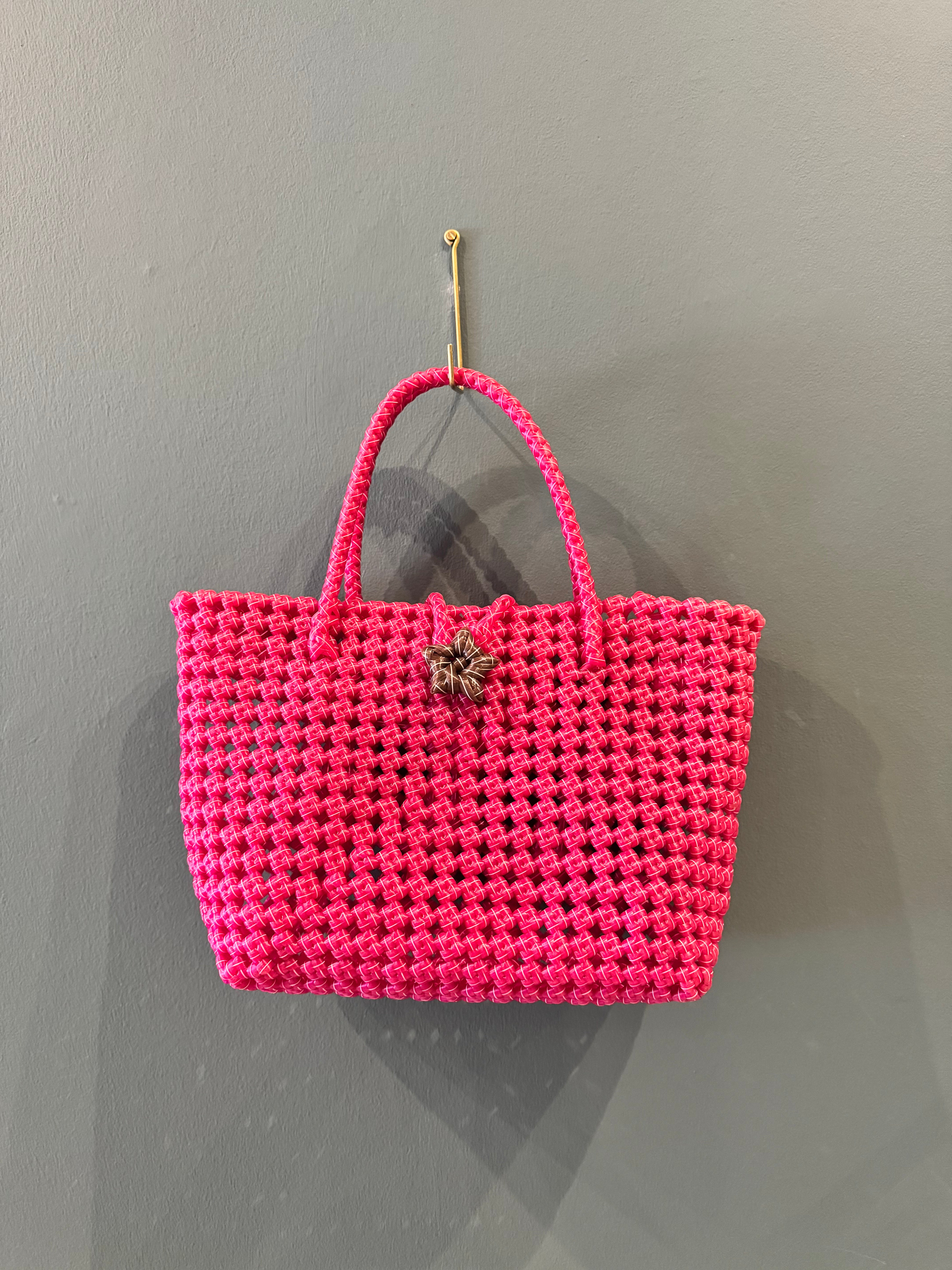 Recycled Plastic Small Woven Tote
