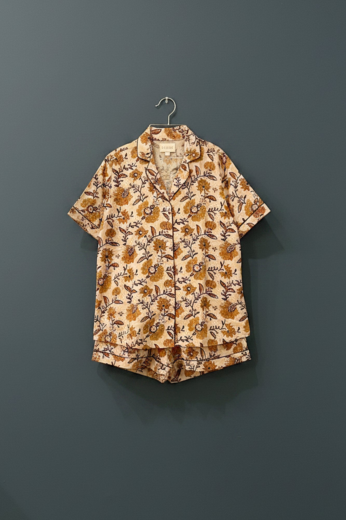 Block Printed Muslin Pajama Short Set