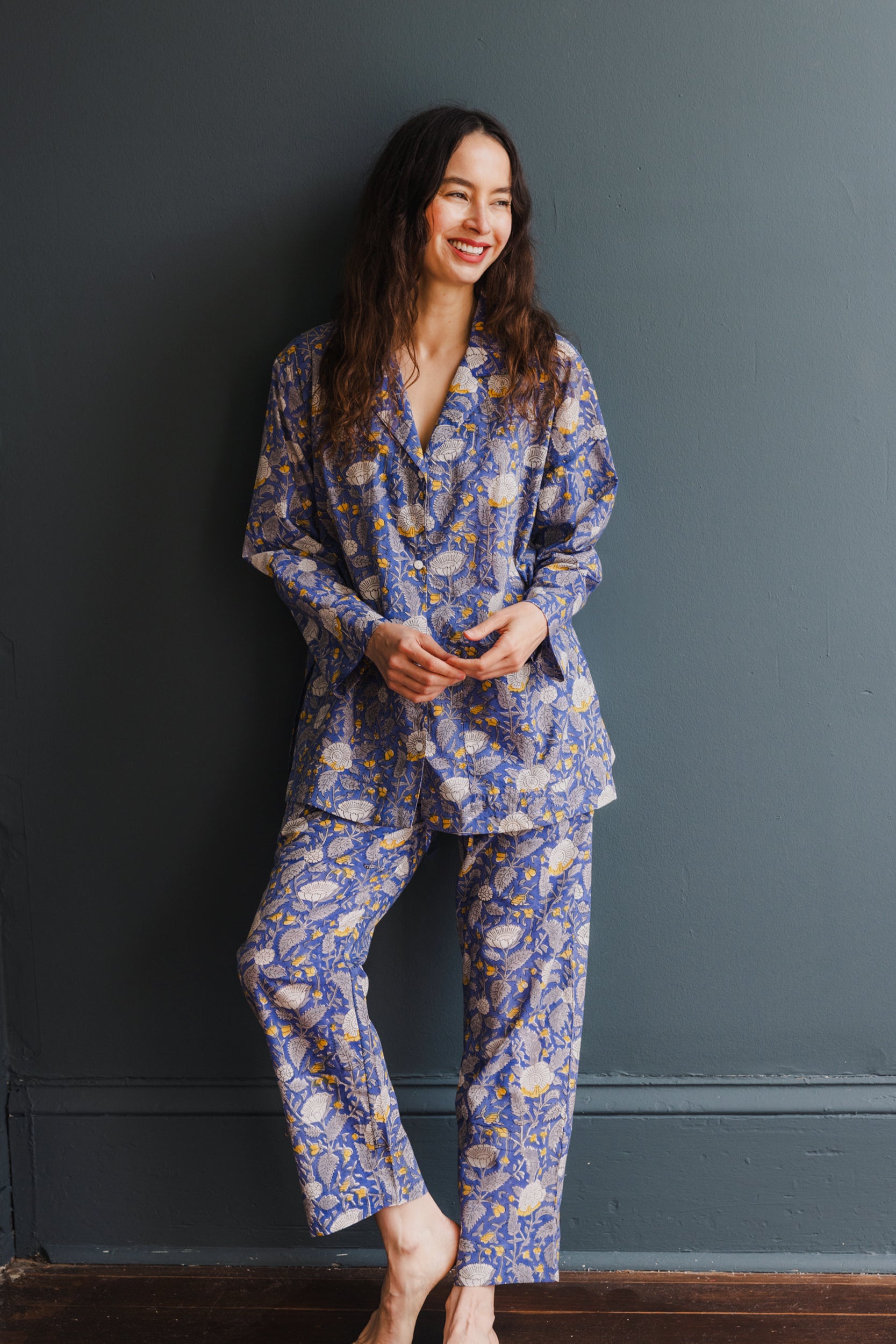 Block Printed Muslin Oversized Pajama Set