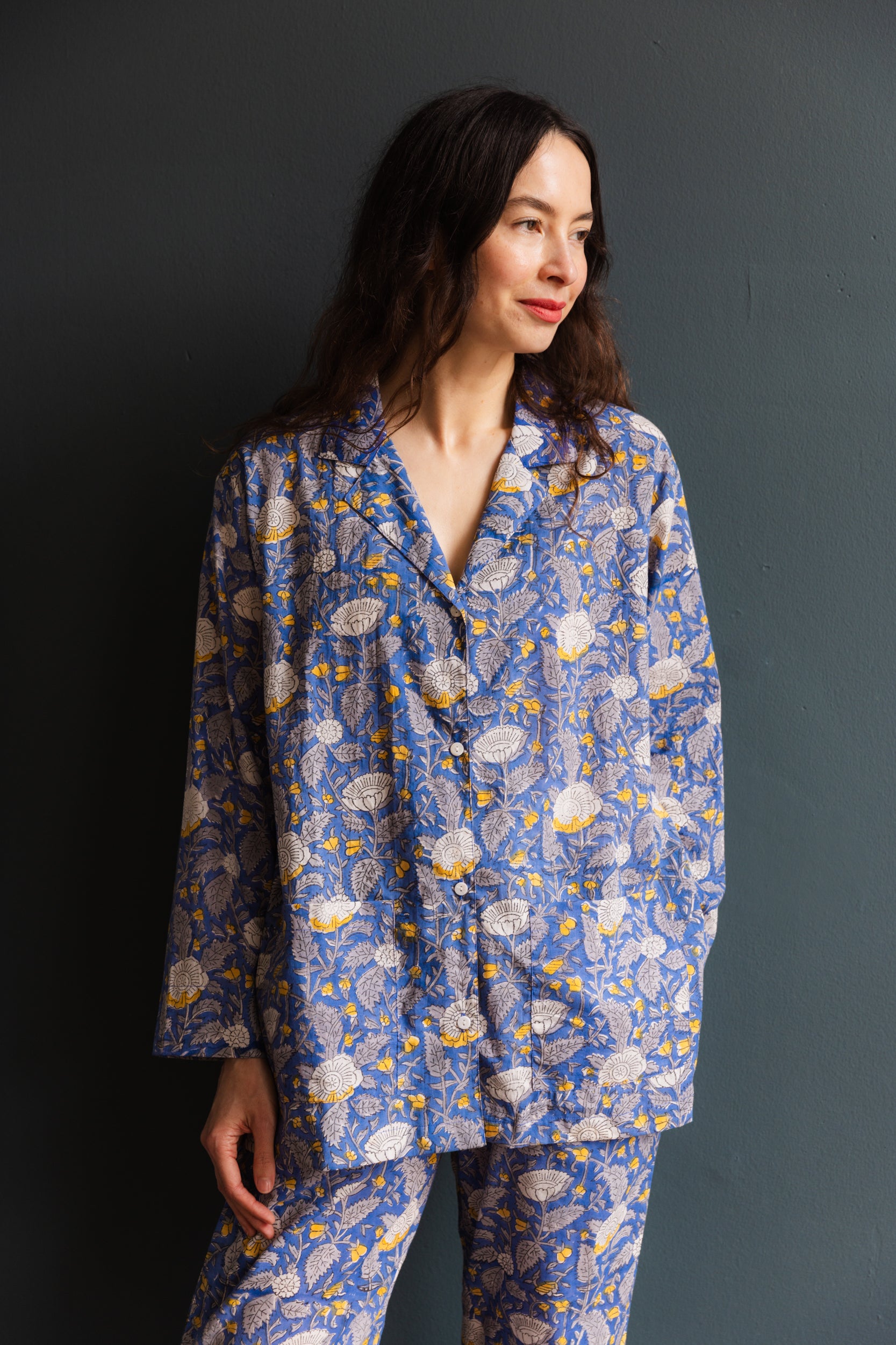 Block Printed Muslin Oversized Pajama Set