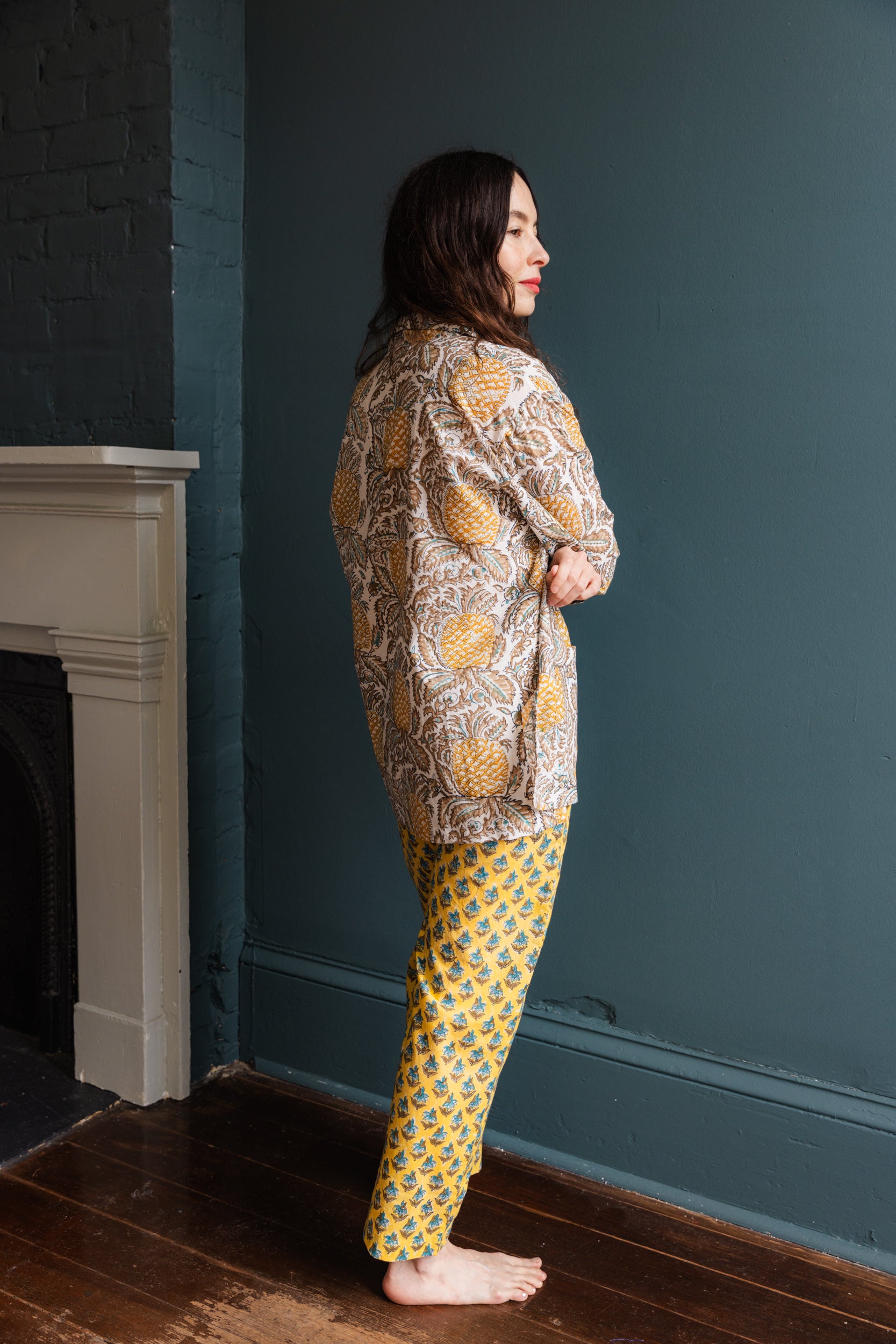 Block Printed Muslin Oversized Pajama Set