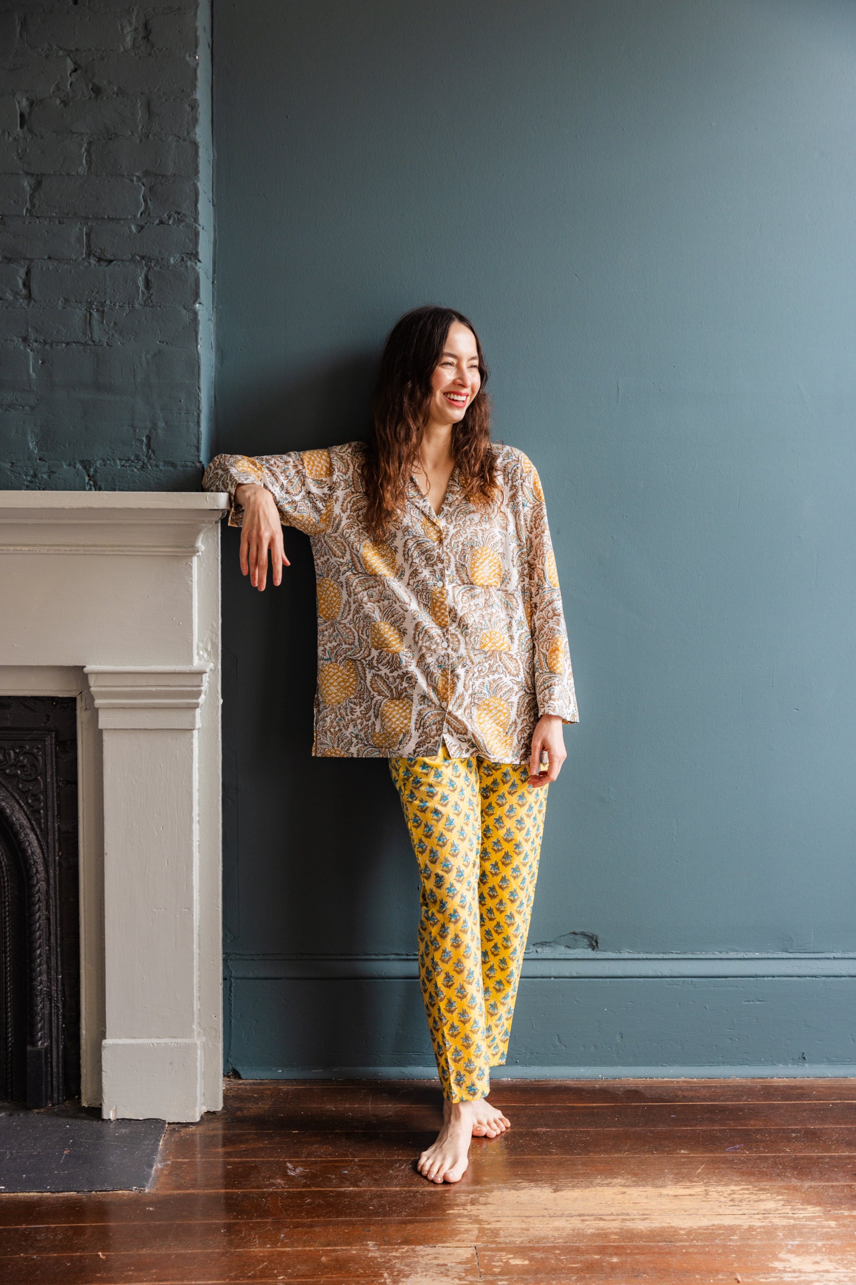 Block Printed Muslin Oversized Pajama Set
