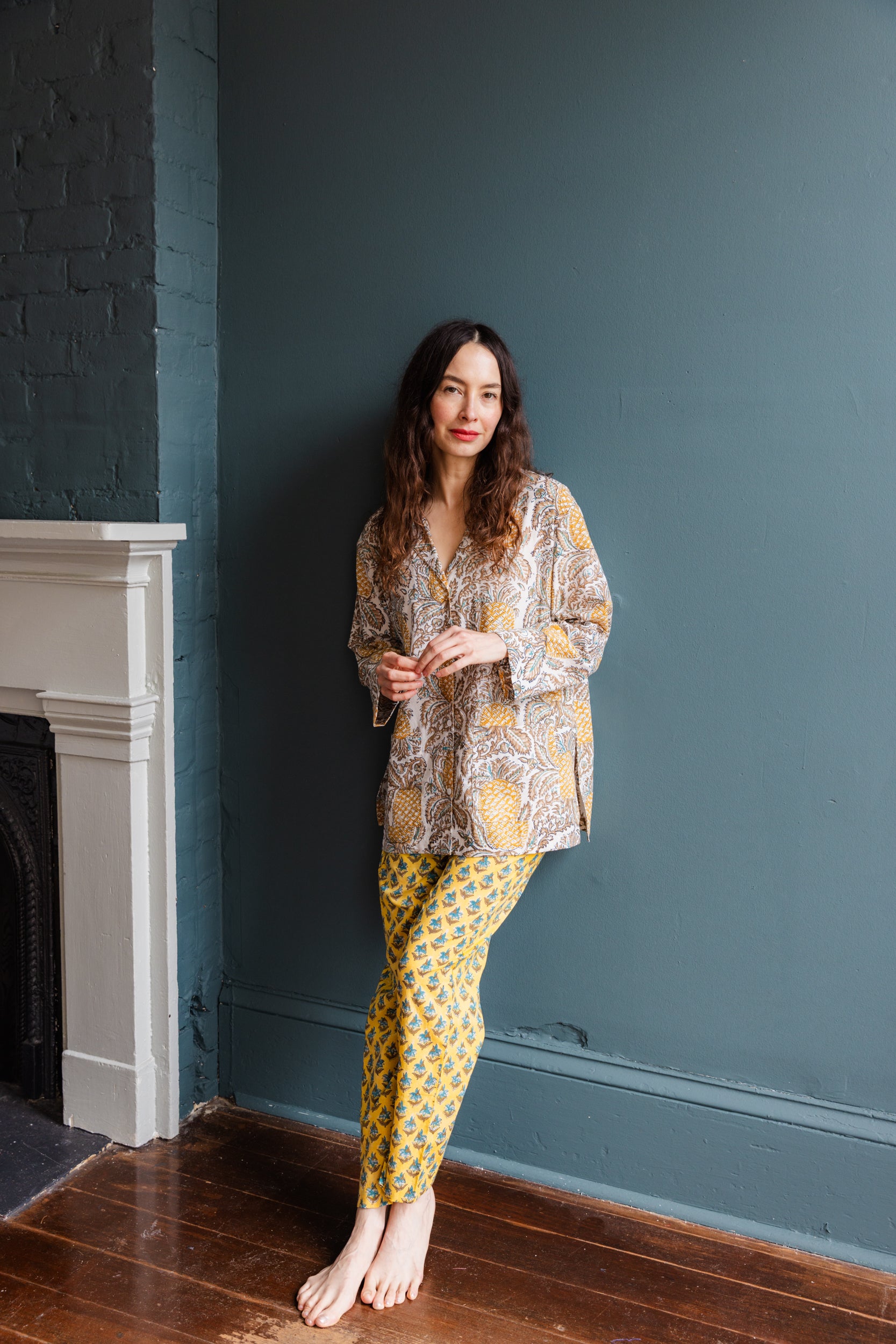 Block Printed Muslin Oversized Pajama Set