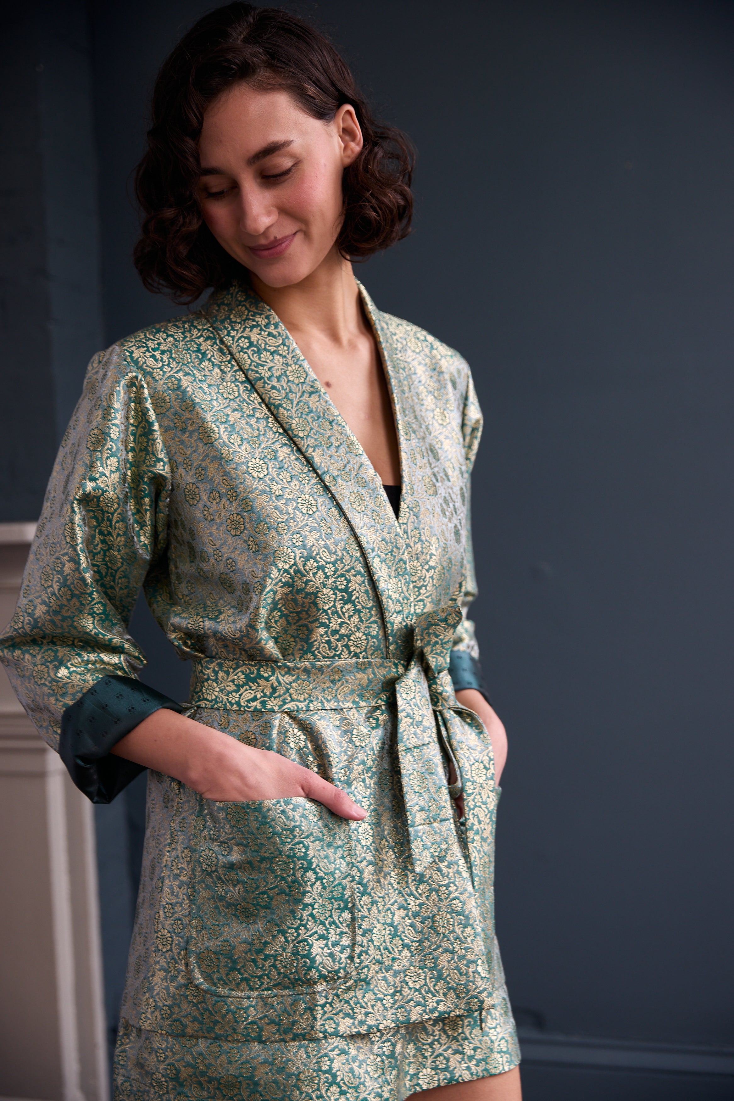 Kamla Wrap Jacket in Brocade