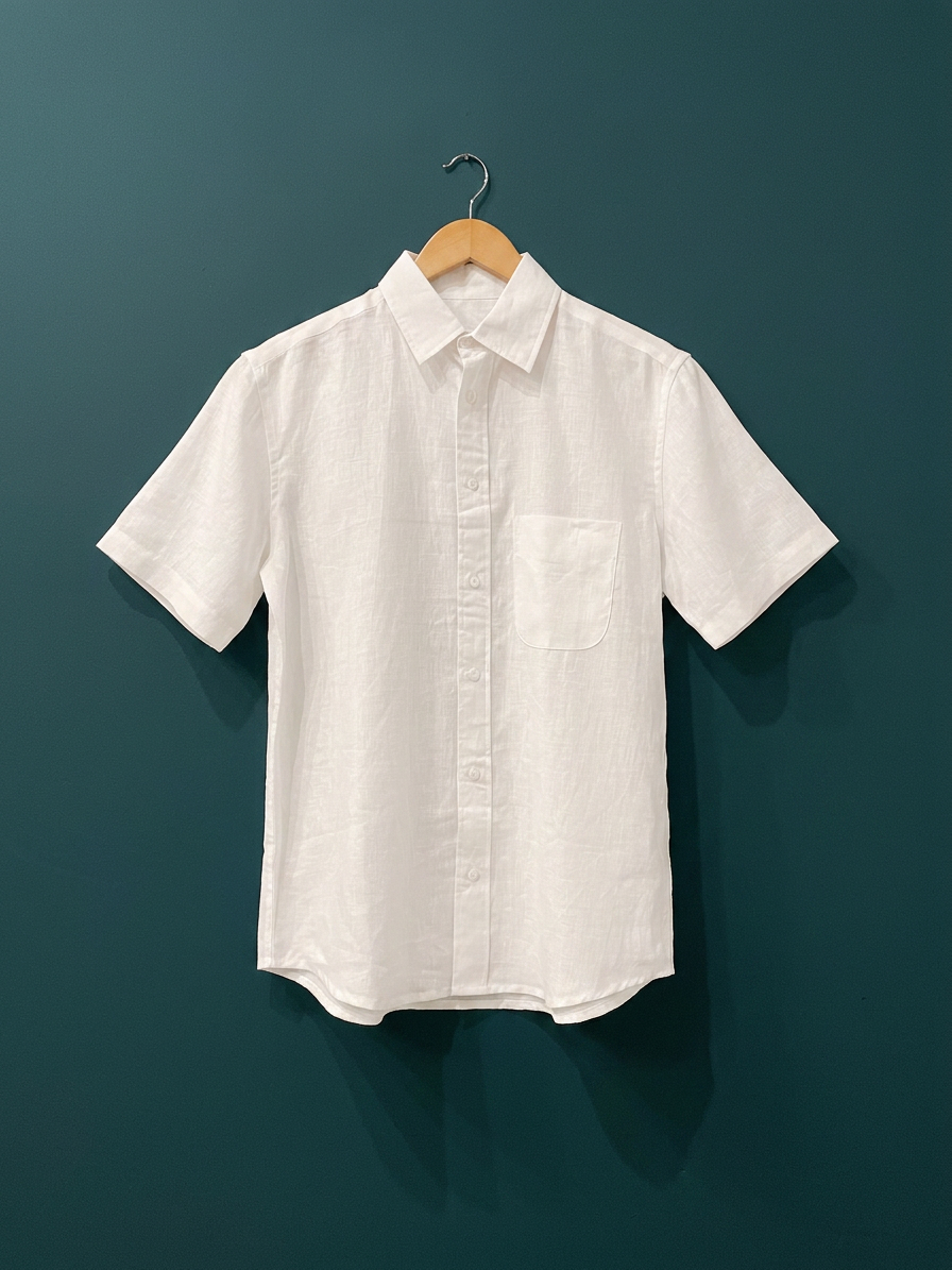 Classic Short Sleeve Linen Button Down Shirt