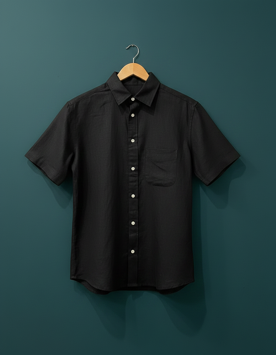 Classic Short Sleeve Linen Button Down Shirt