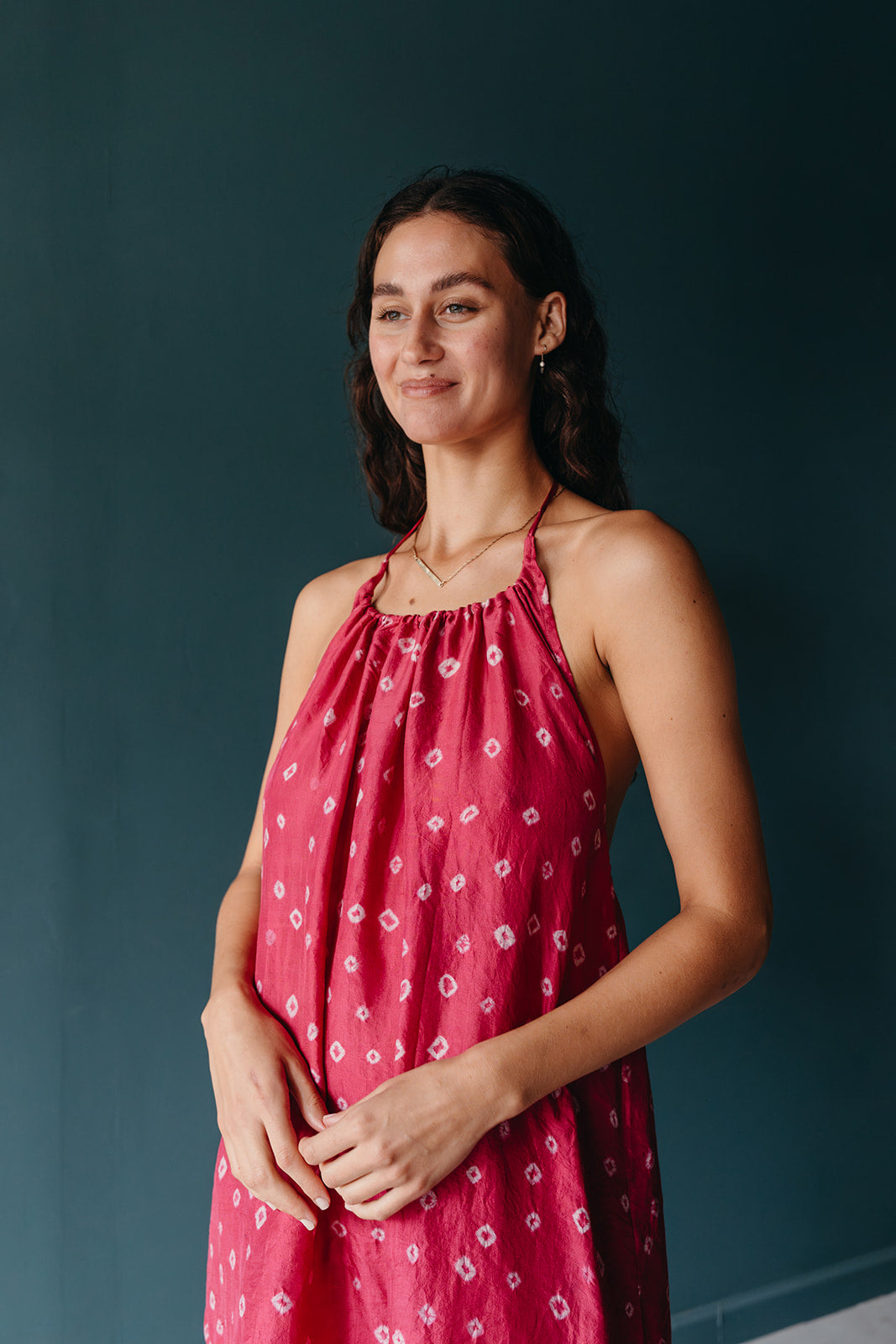 Eco Tie Dyed Manya Mini Dress | French Rose