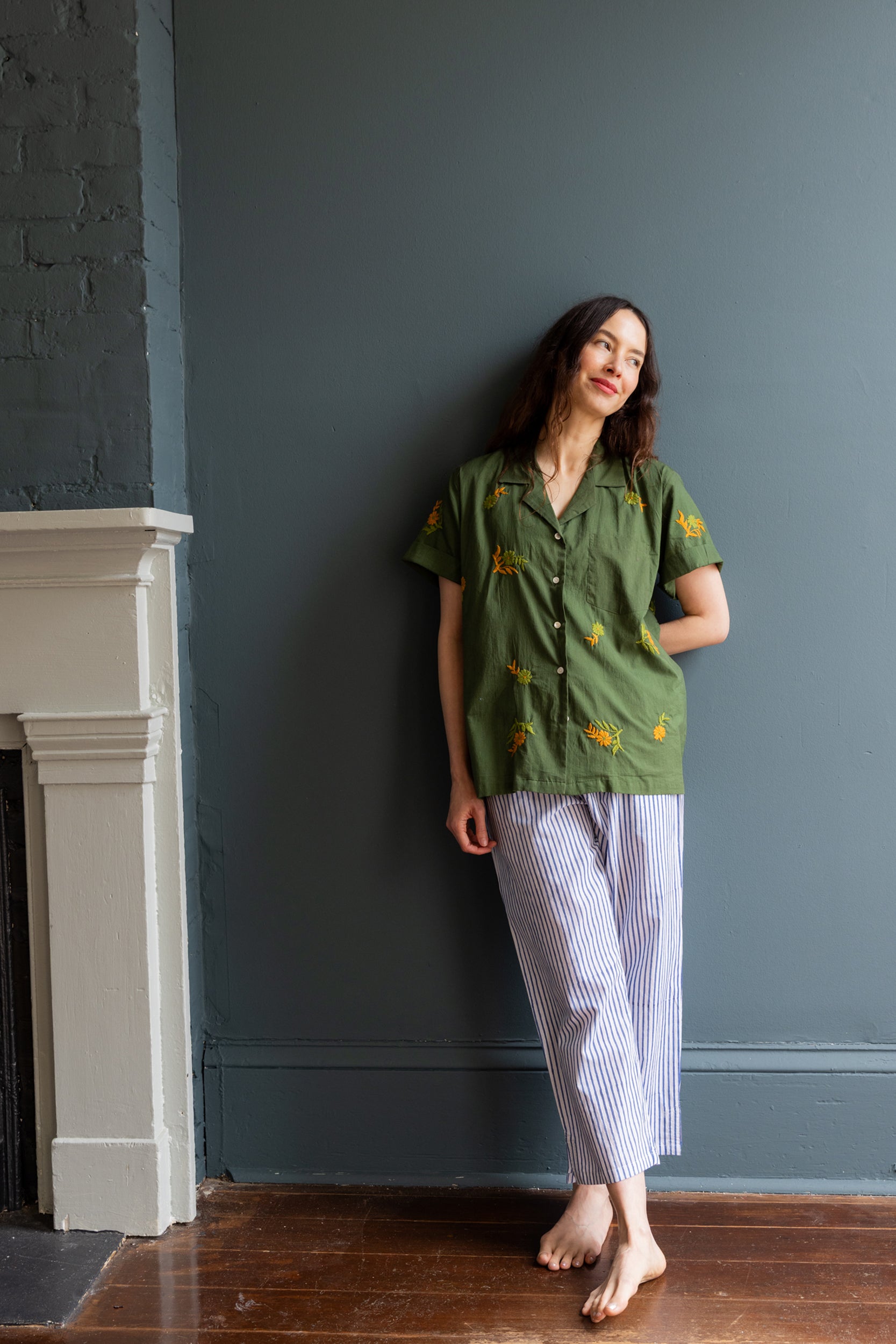 Nalini Pants in Navy Stripe