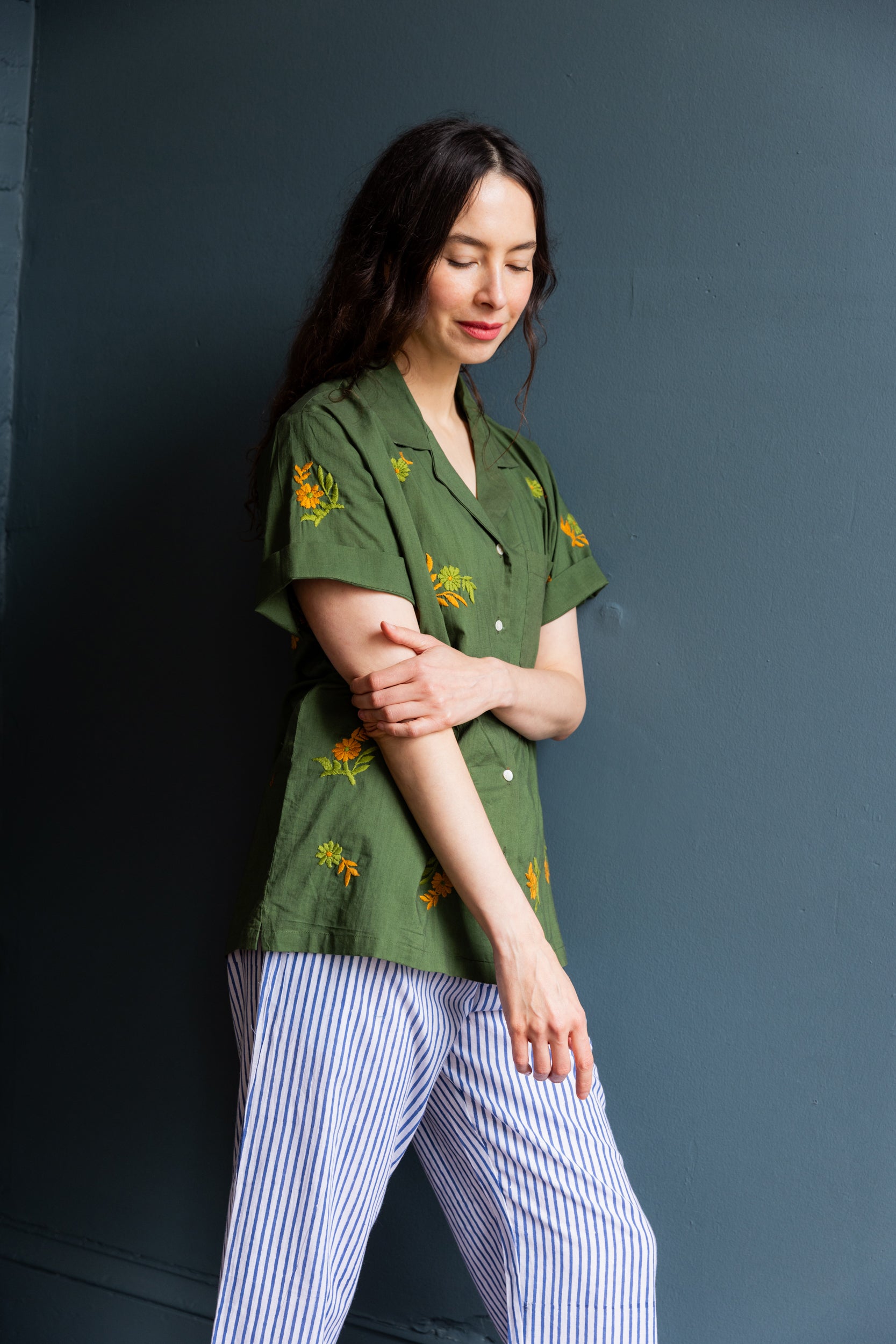 Embroidered Camp Shirt