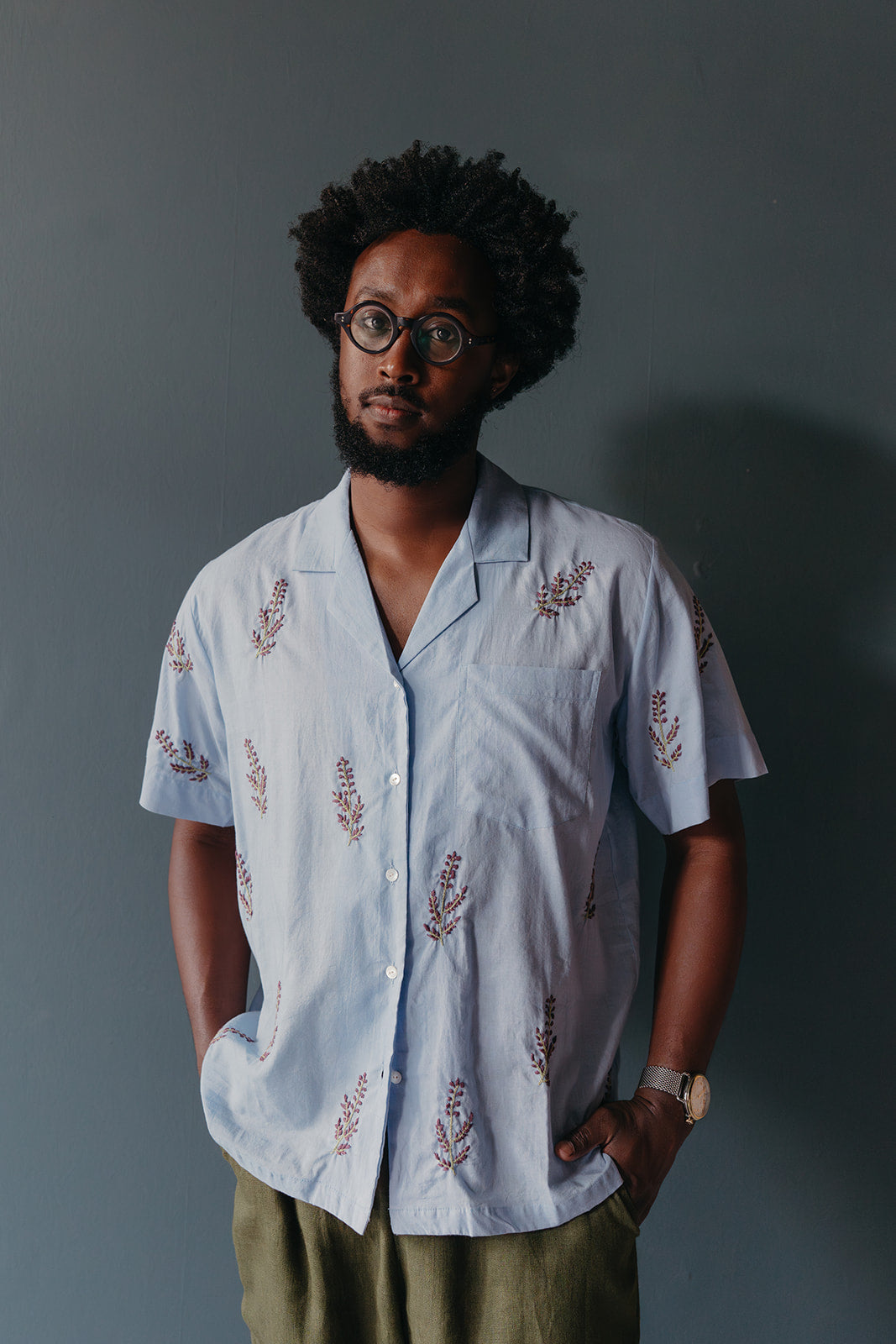 Embroidered Camp Shirt Embroidered Camp Shirt
