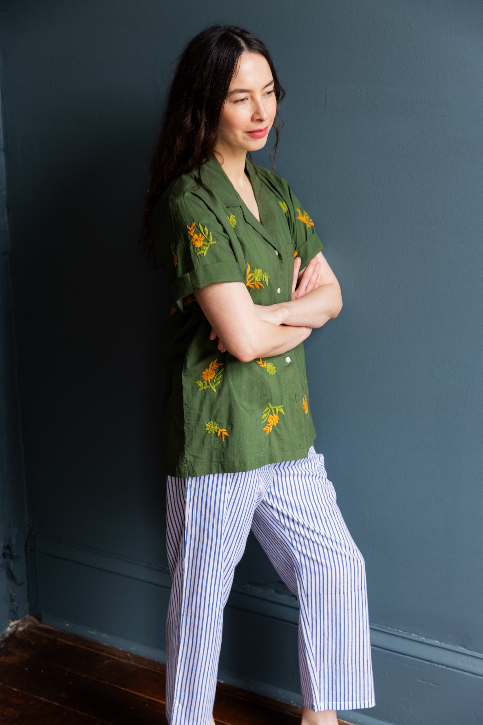 Embroidered Camp Shirt