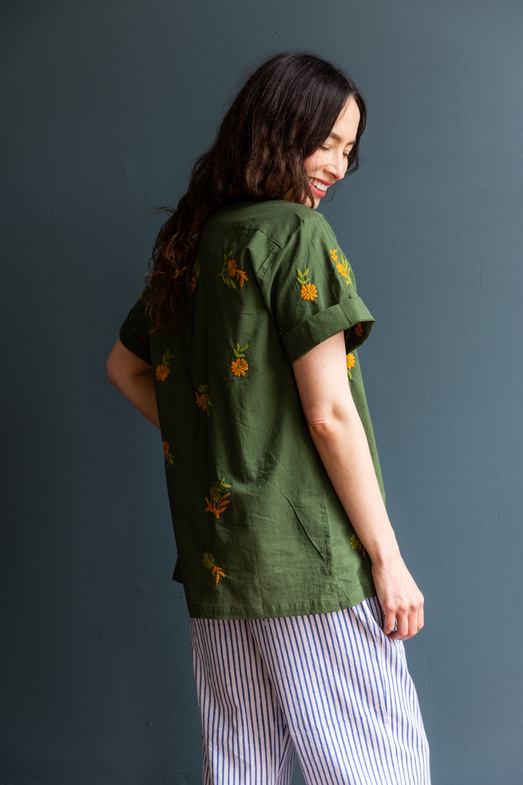 Embroidered Camp Shirt