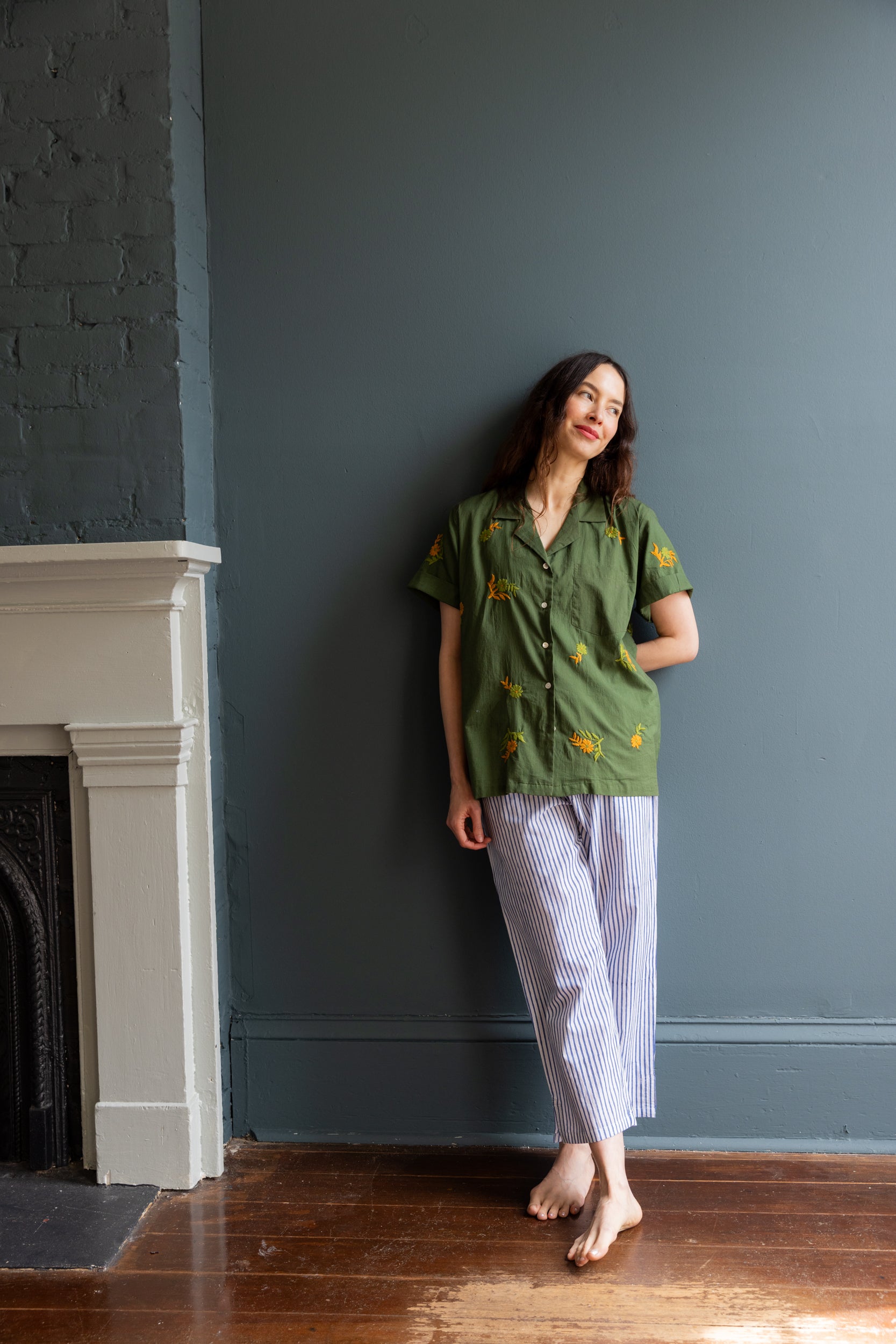 Embroidered Camp Shirt