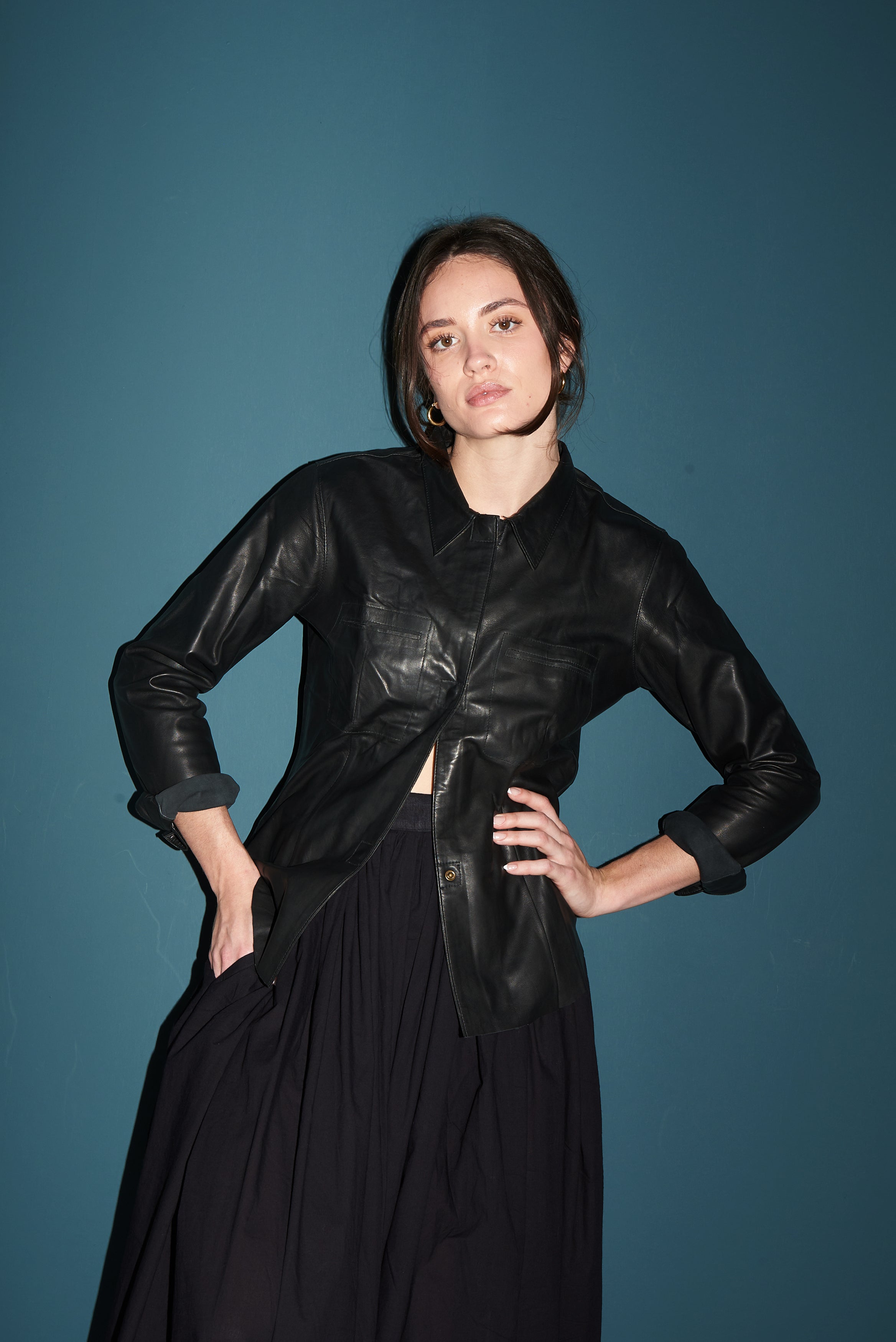 Hala Leather Shirt