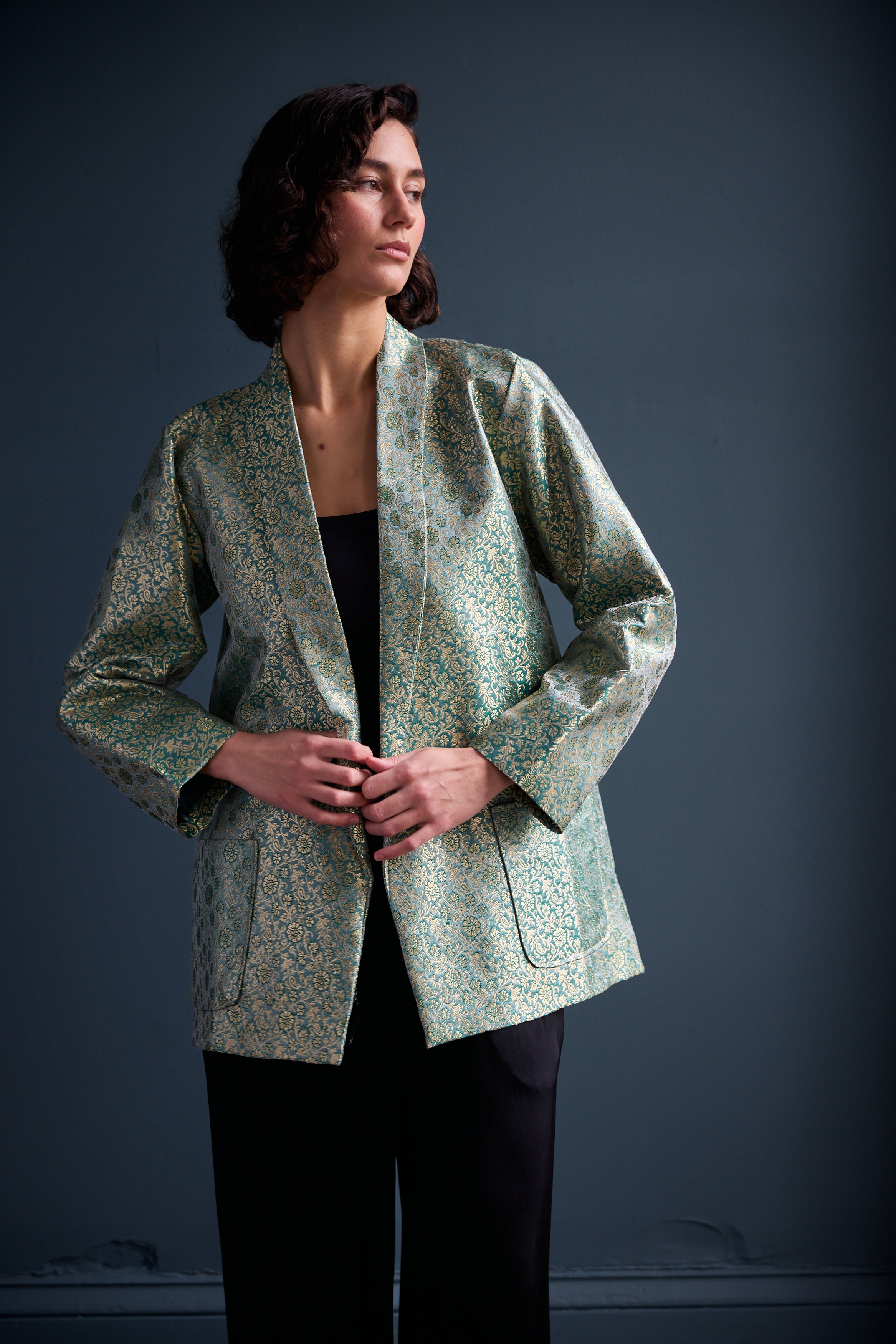 Kamla Wrap Jacket in Brocade