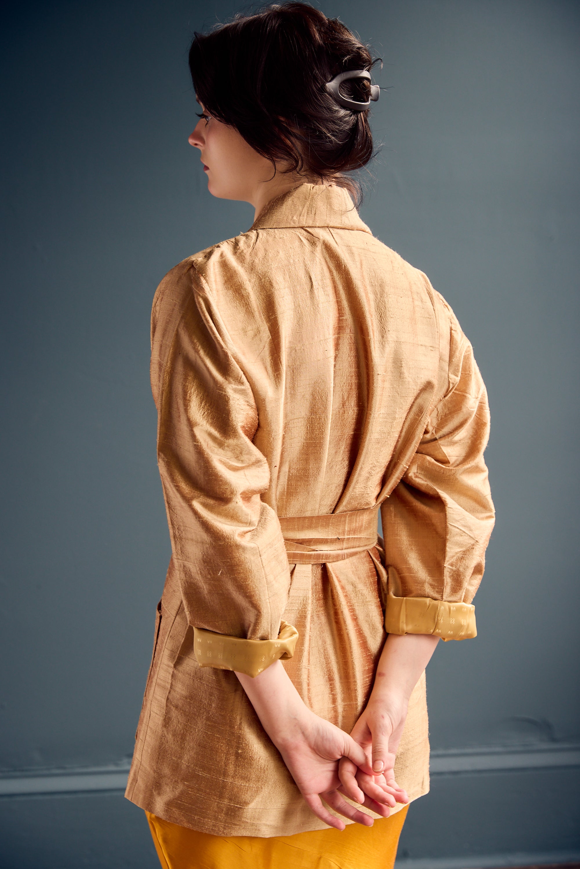 Kamla Wrap Jacket in Raw Silk