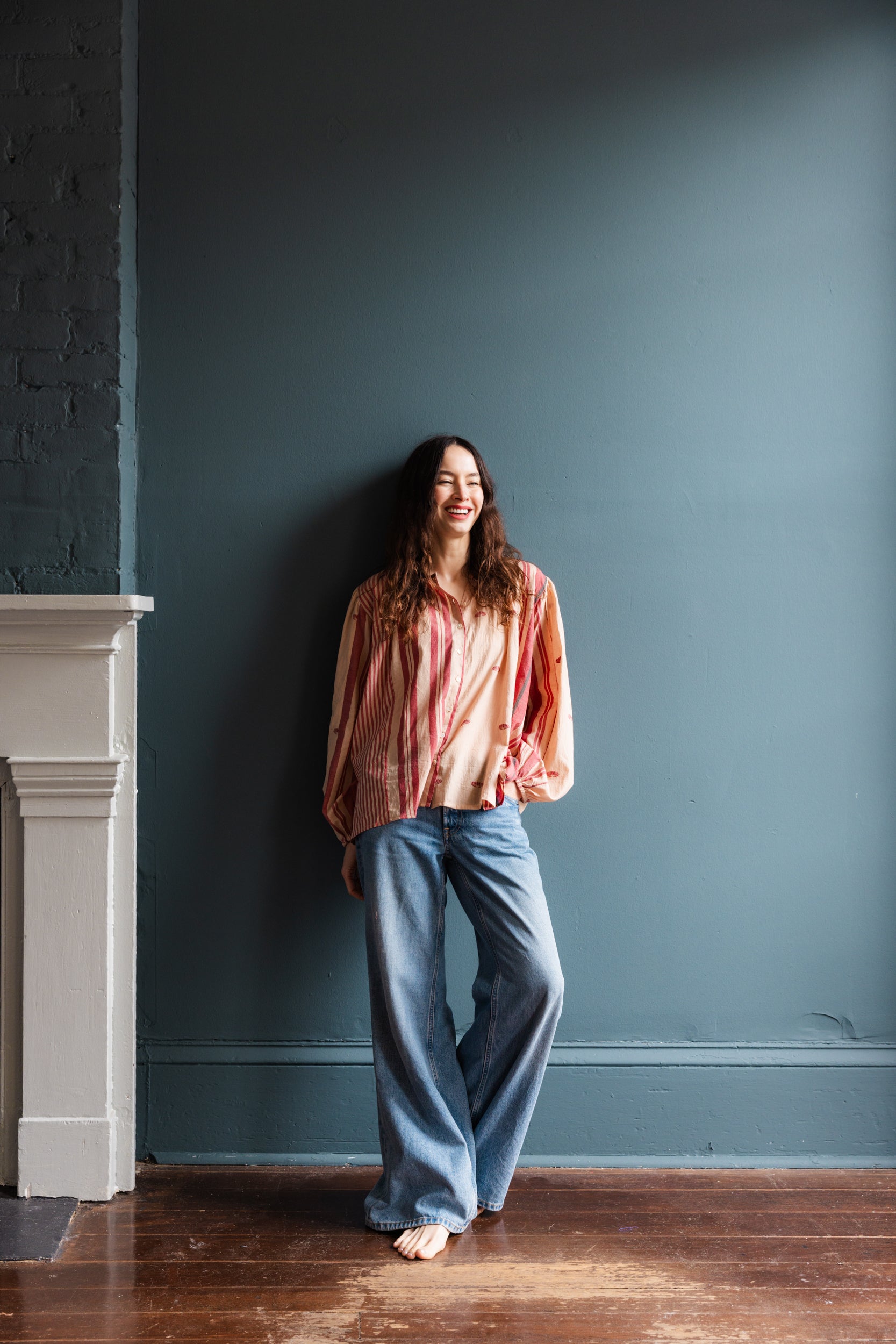 Karima Blouse in Handloom Muslin Patchwork