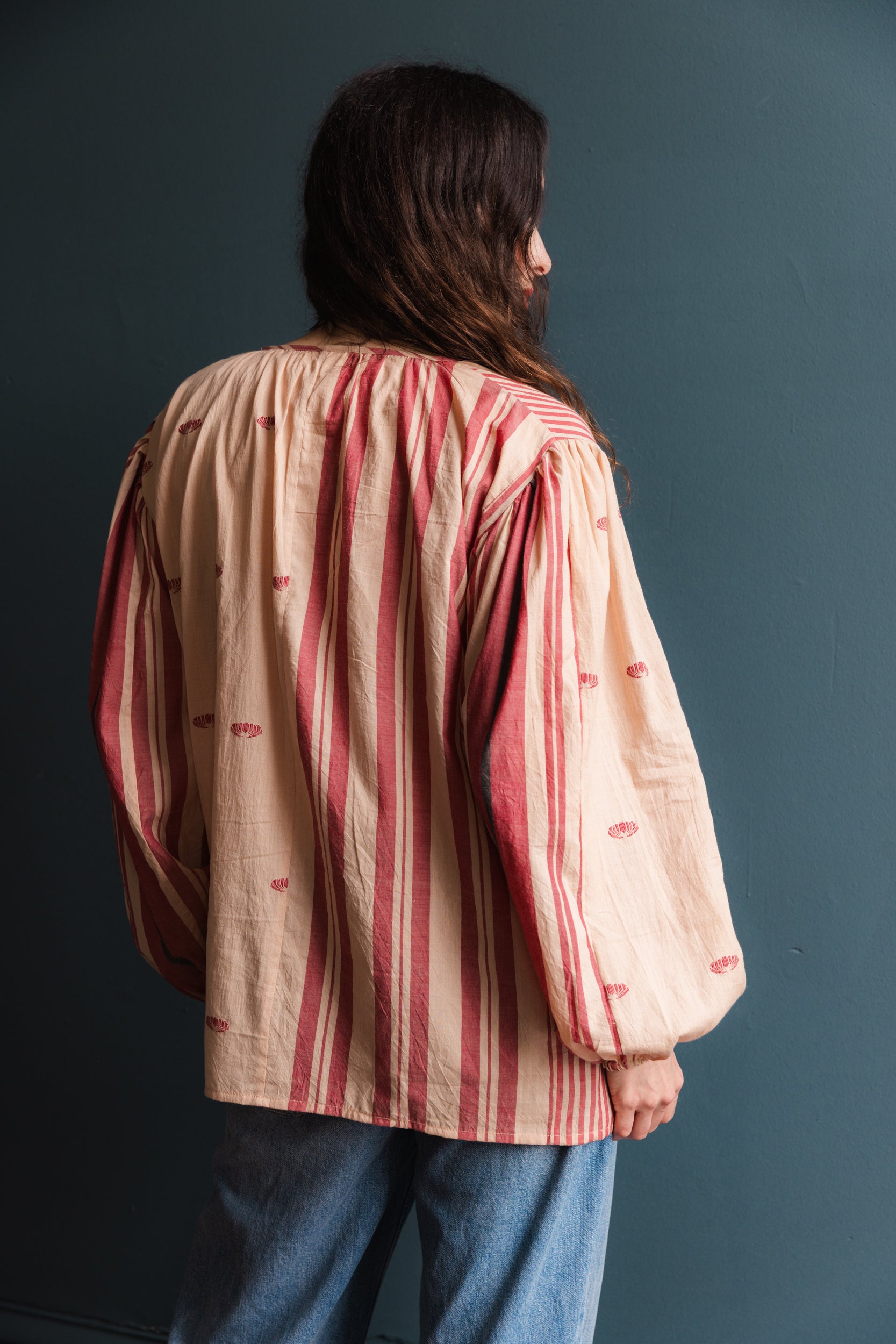 Karima Blouse in Handloom Muslin Patchwork