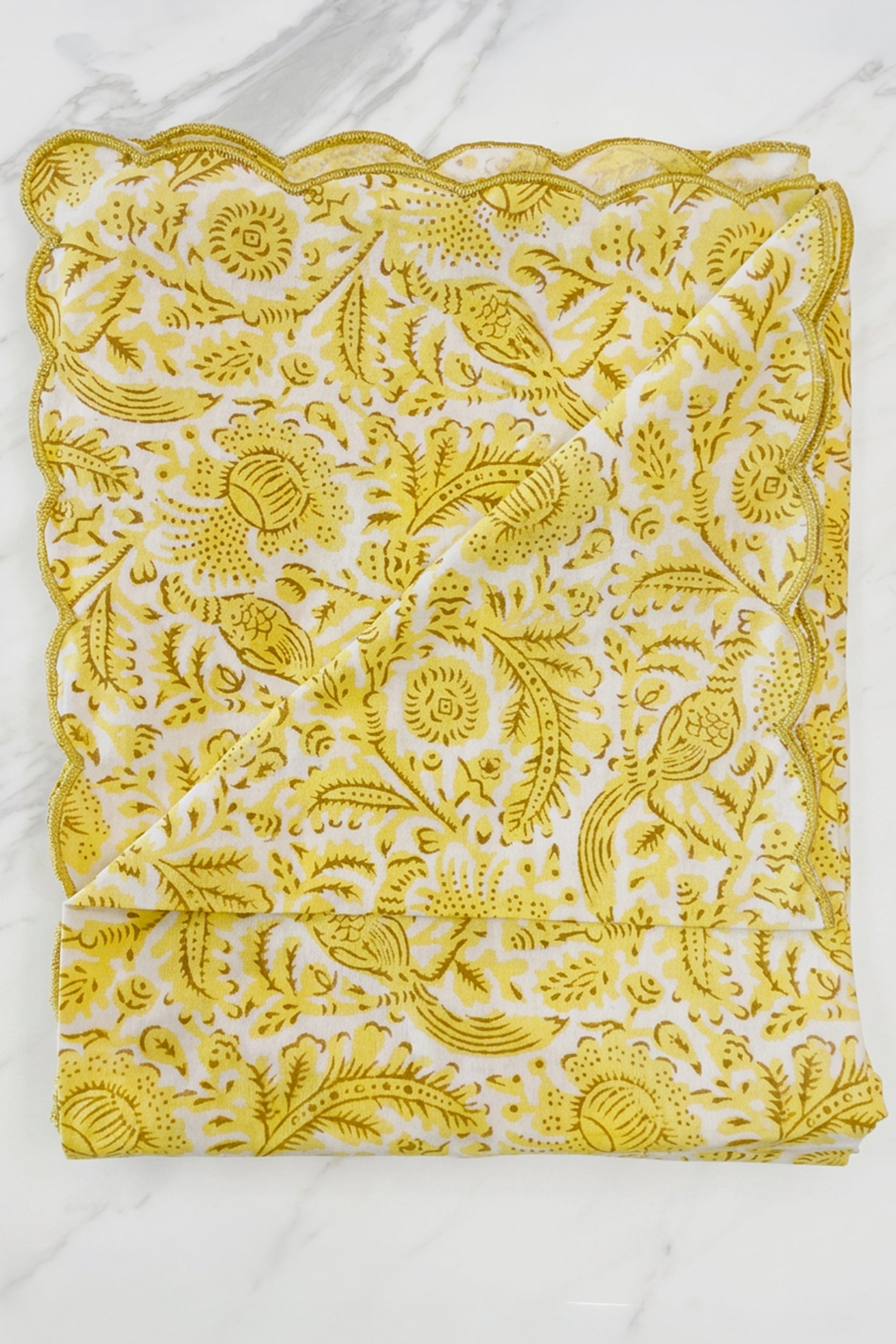 Lemon Scallop Tablecloth