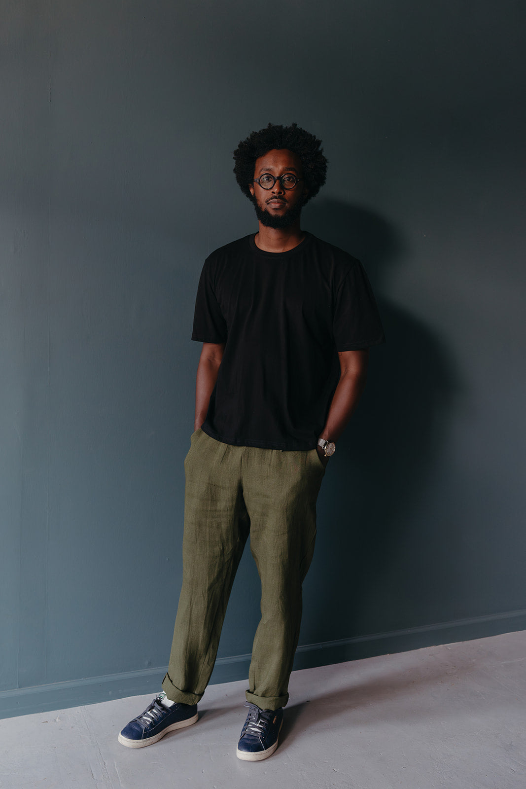 Men's Amir Linen Pant | Olive