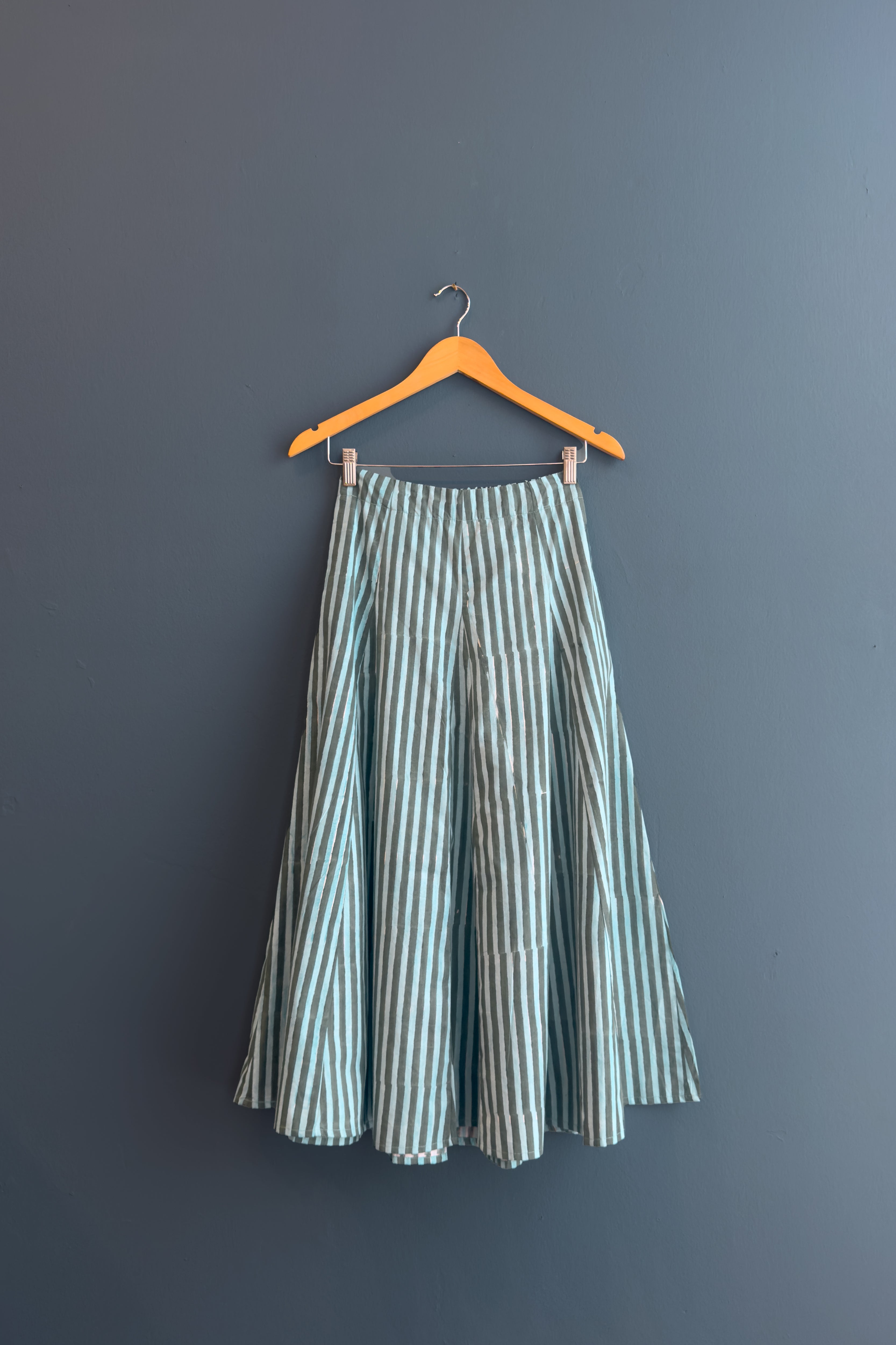 Nalini Skirt in Blue Forest Stripe