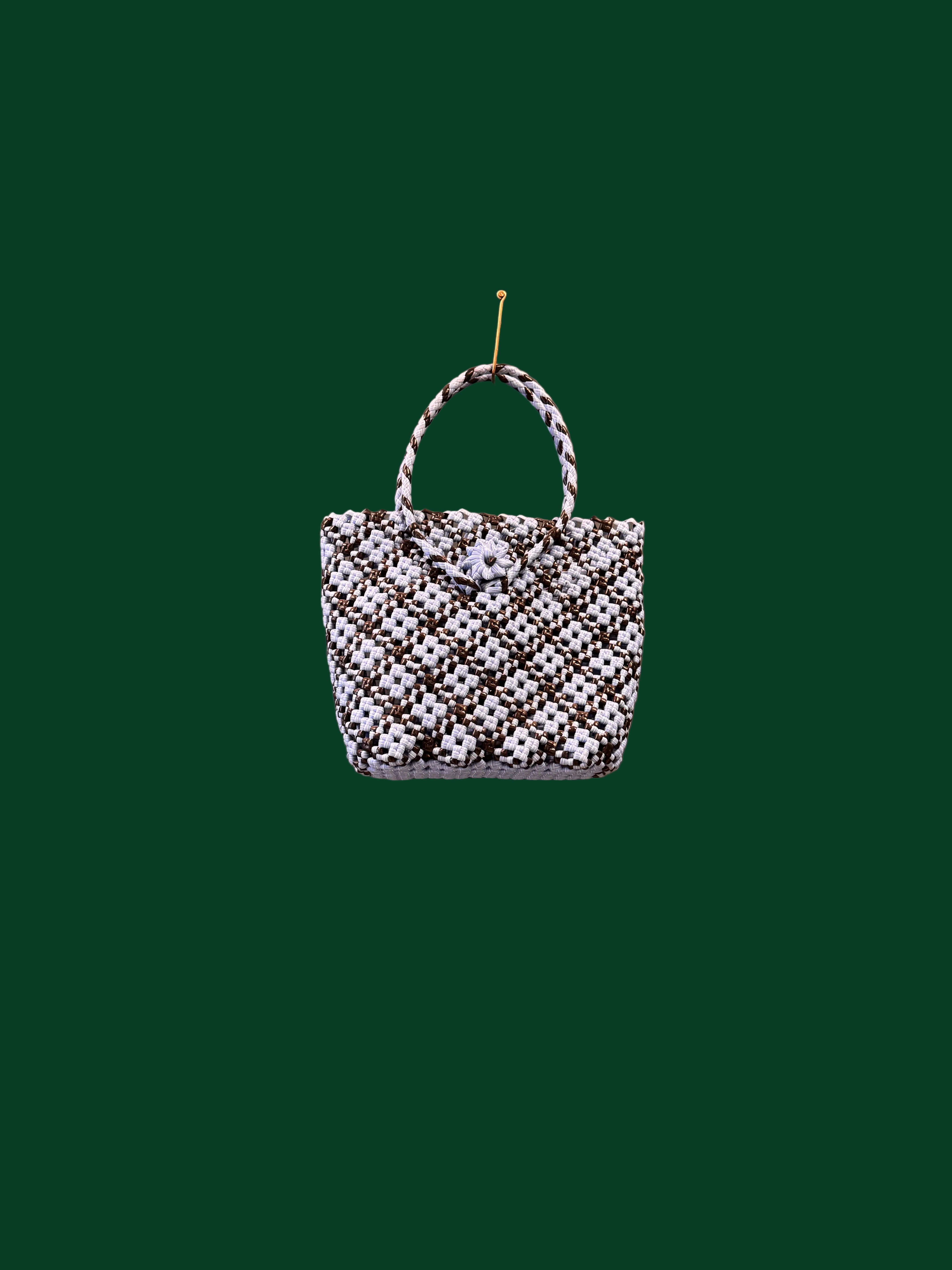 Recycled Plastic Small Woven Tote