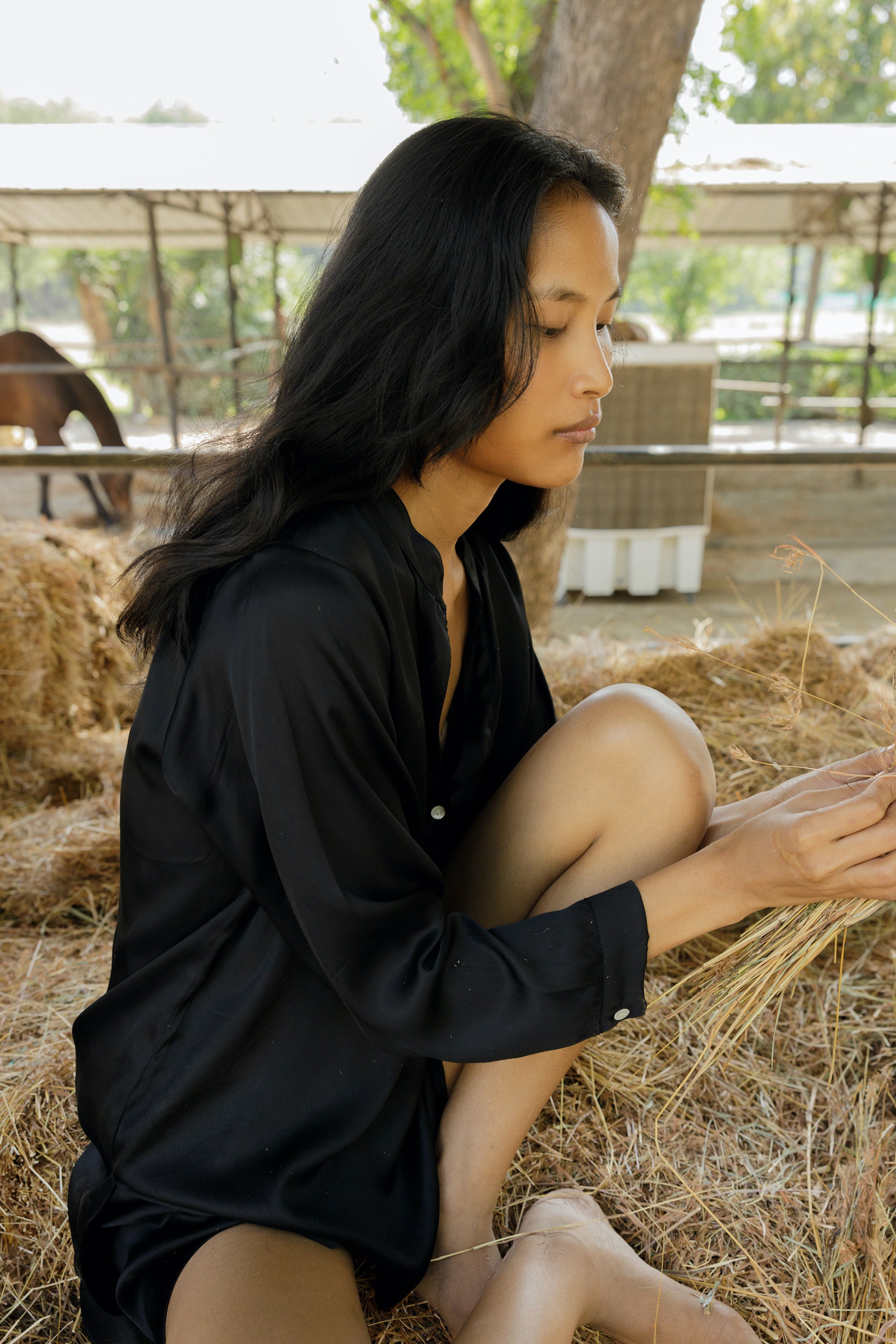 Soma Tunic in Cotton Satin