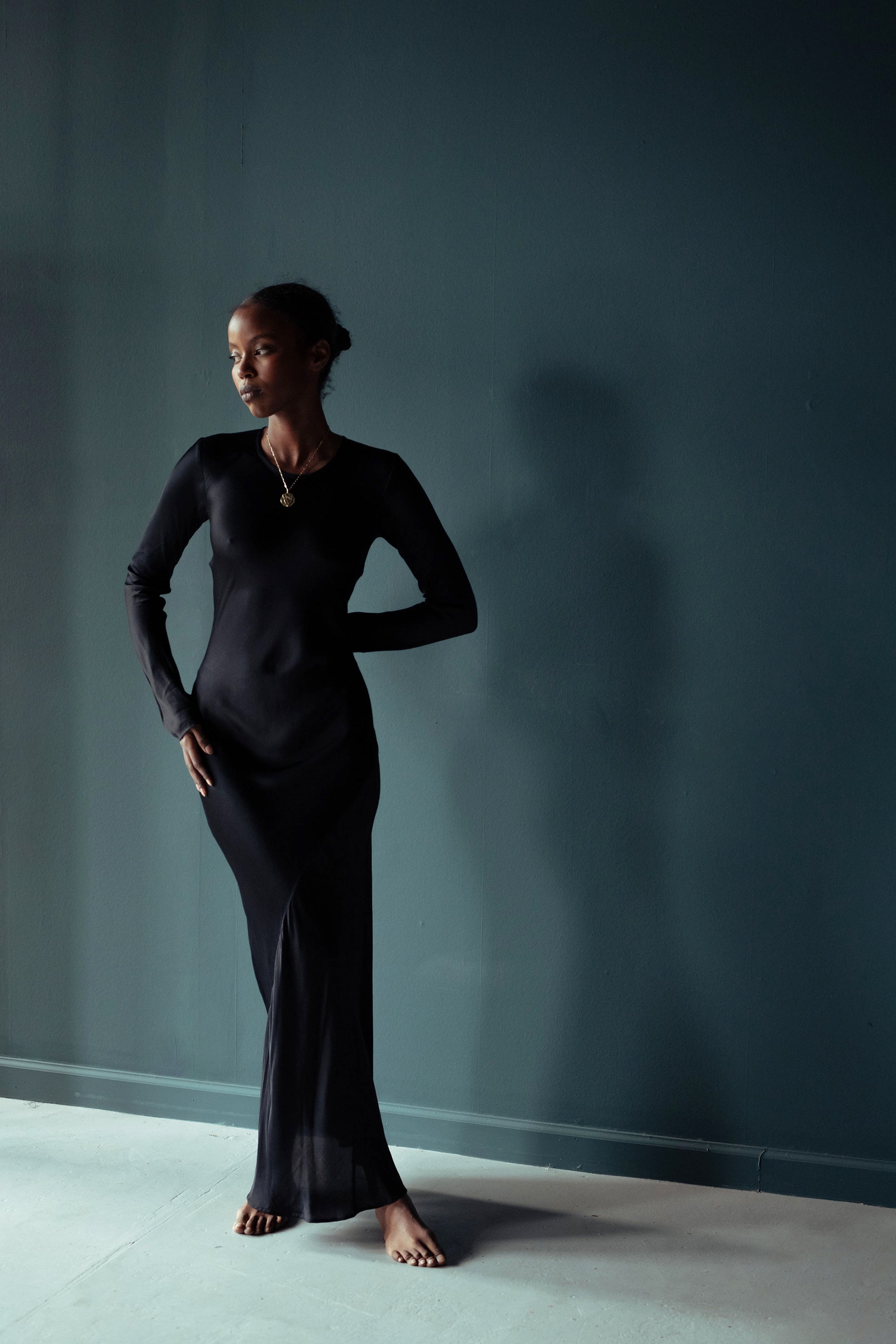 Swati Dress in Cotton Satin